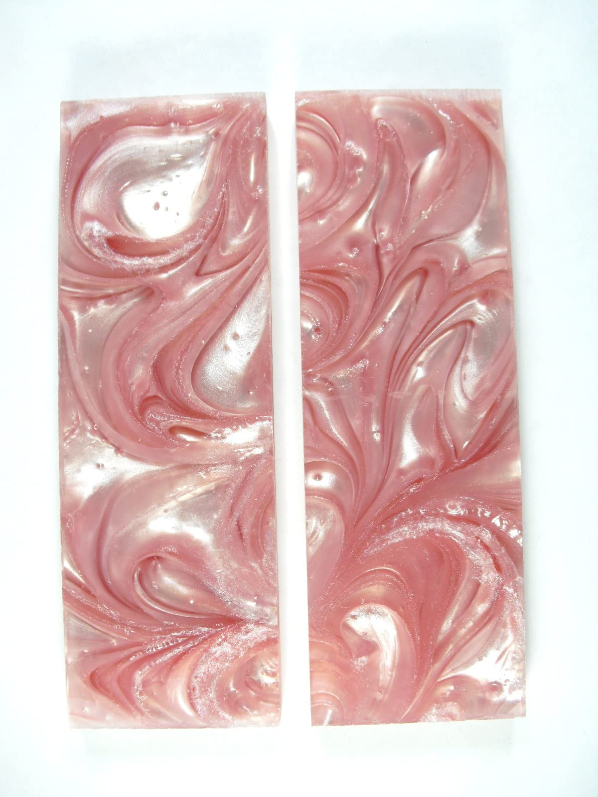 Pink & Clear Pearl Knife Handle Scales - Premium G10 Replacement Parts for EDC & Custom Knives - Perfect for DIY, Collectors & Outdoor Enthusiasts
