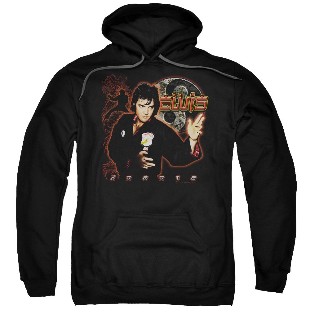 Elvis Presley Karate Black Hoodie - Vintage Music Sweatshirt for Men & Women - Perfect for Concerts, Halloween & Casual Wear