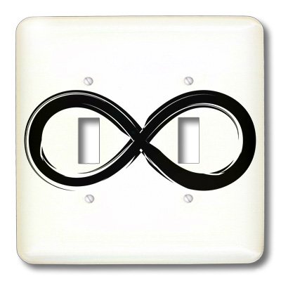 3D Rose Drawn Infinity Symbol Black Double Toggle Switch - Perfect for DIY Electronics, Guitar Pedals, and Home Automation Projects