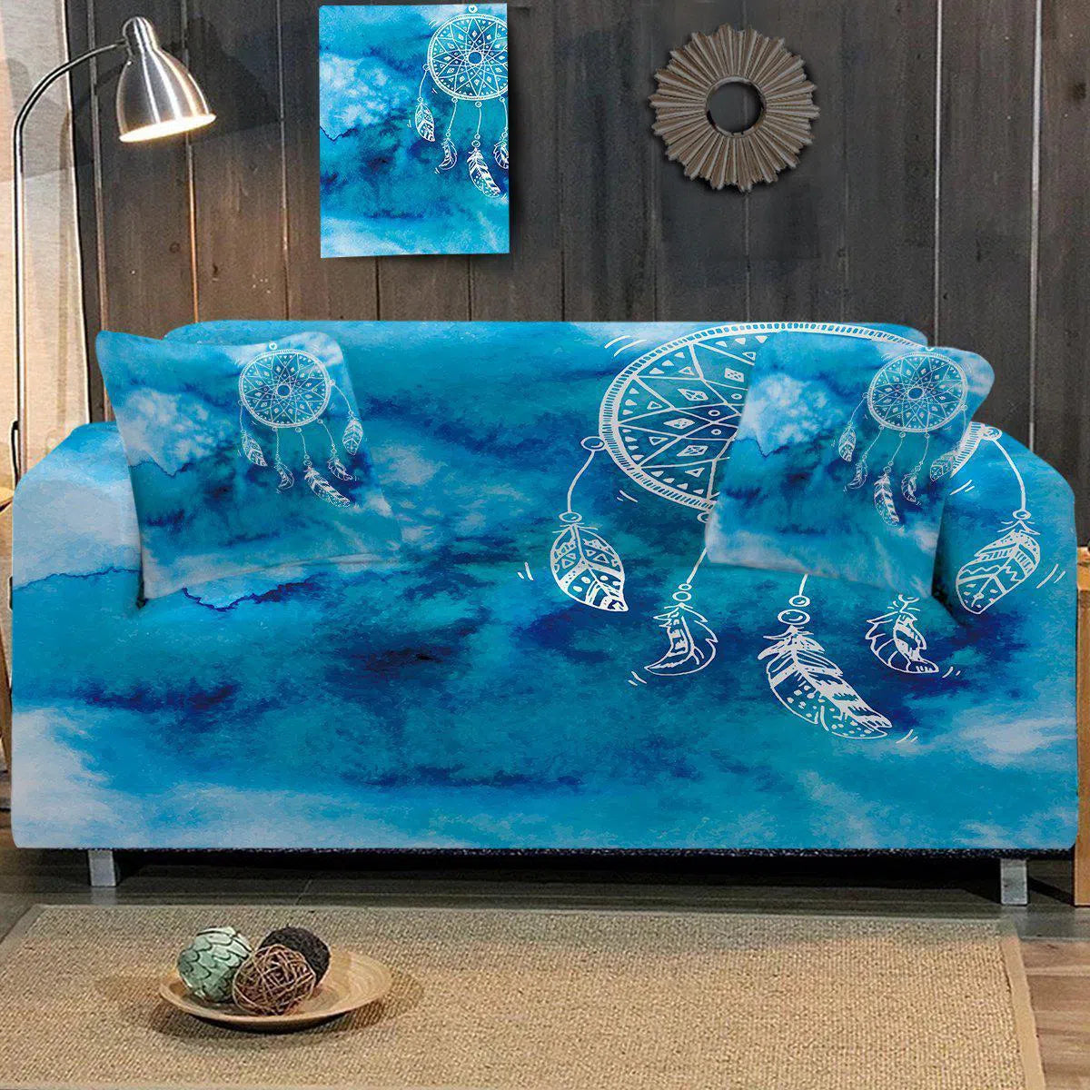 Ocean Dreaming Sofa Cover - Soft Stretchable Couch Slipcover for Living Room Furniture Protection - Perfect for Home Decor, Pet Owners & Daily Use