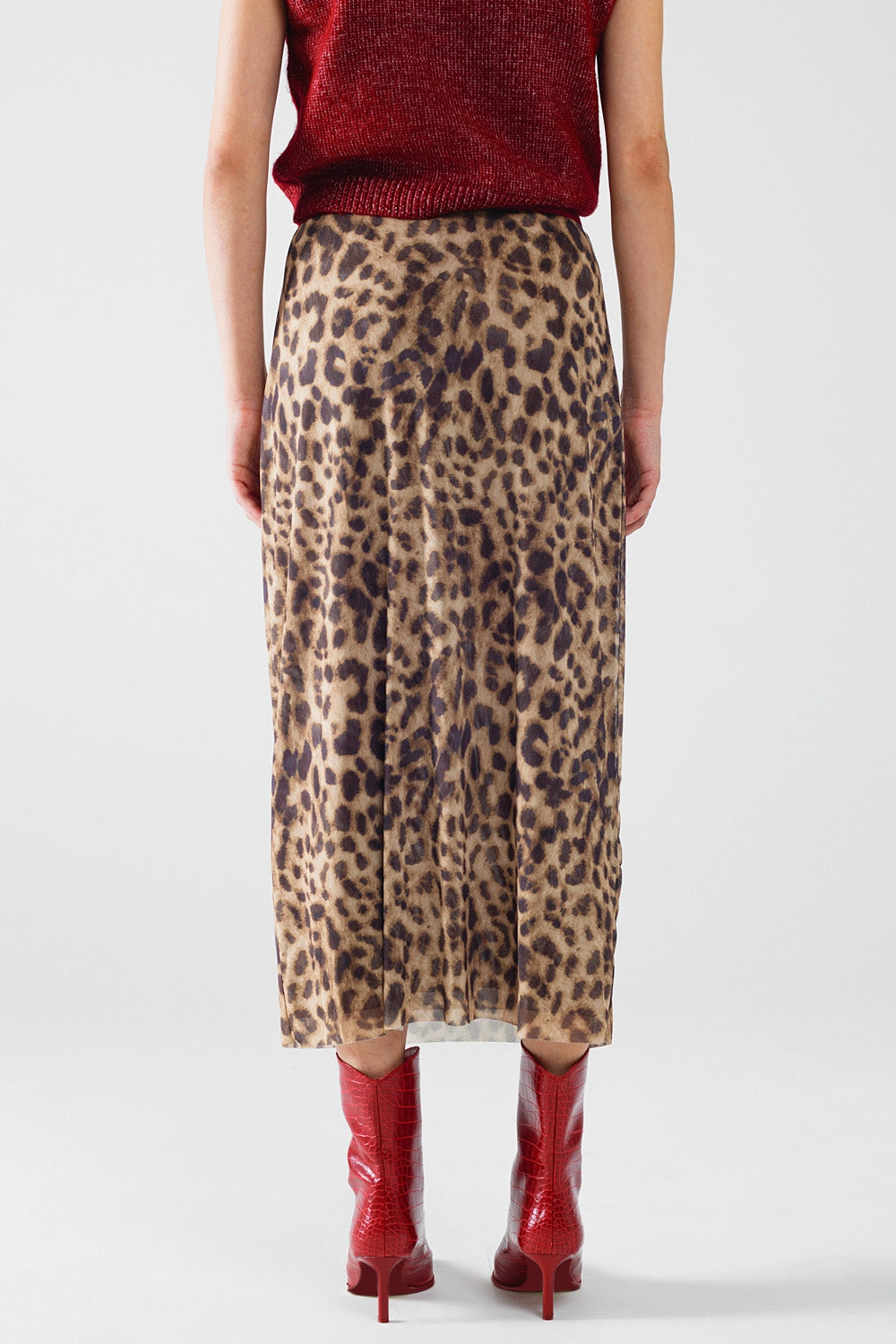 Leopard Print Midi Bodycon Dress - Long & Sheer Women's Fashion for Night Out, Party, and Date Night
