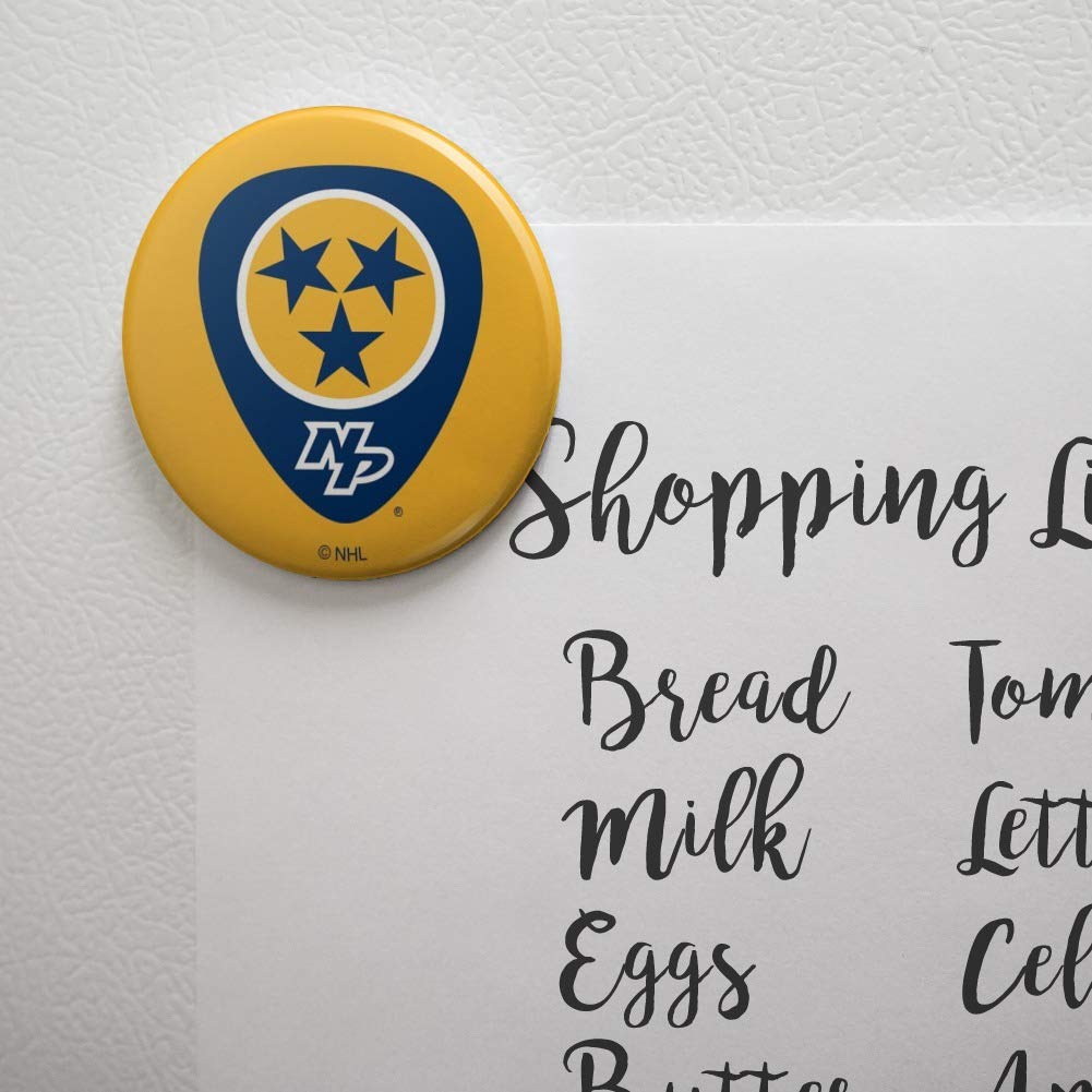 NHL Nashville Predators Logo Refrigerator Magnet - Strong Kitchen & Locker Decorative Button Magnet for Fans, Sports Decor, Office & Home Use