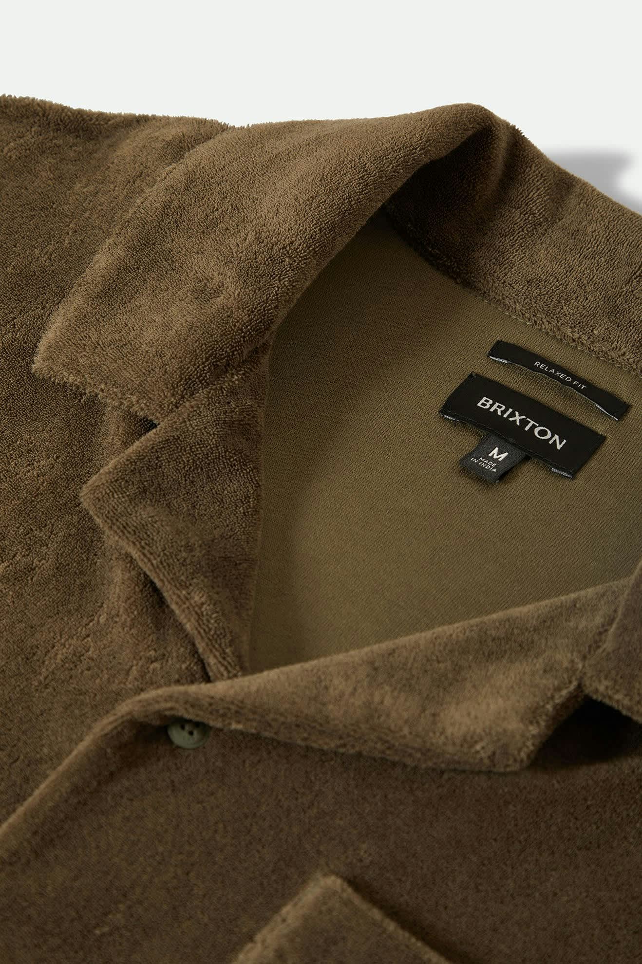 Bunker French Terry Cloth Short Sleeve Camp Collar Shirt for Men - Ivy Green | Casual Summer Wear, Beach Outfit & Street Style Fashion