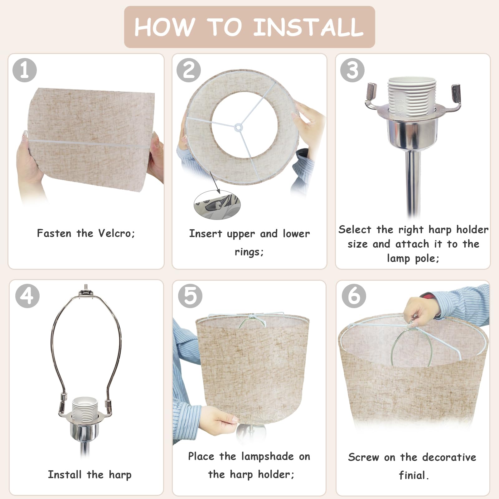 Premium Lamp Shades Set of 2 - 13
