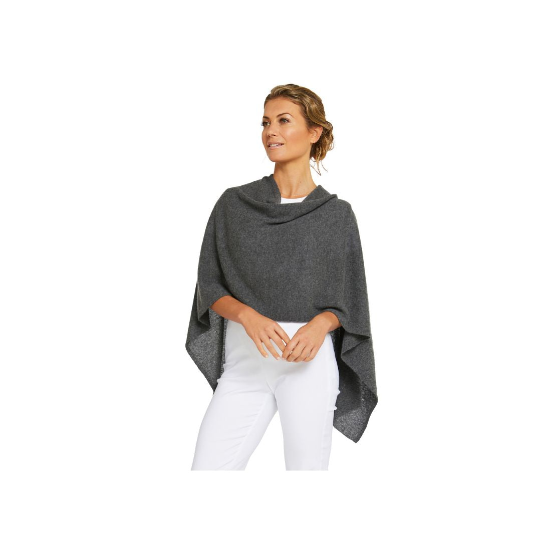 Luxury Cashmere Classic Topper Blanket - Soft & Warm Graphite Gray - Perfect for Bed, Sofa, and Travel Use