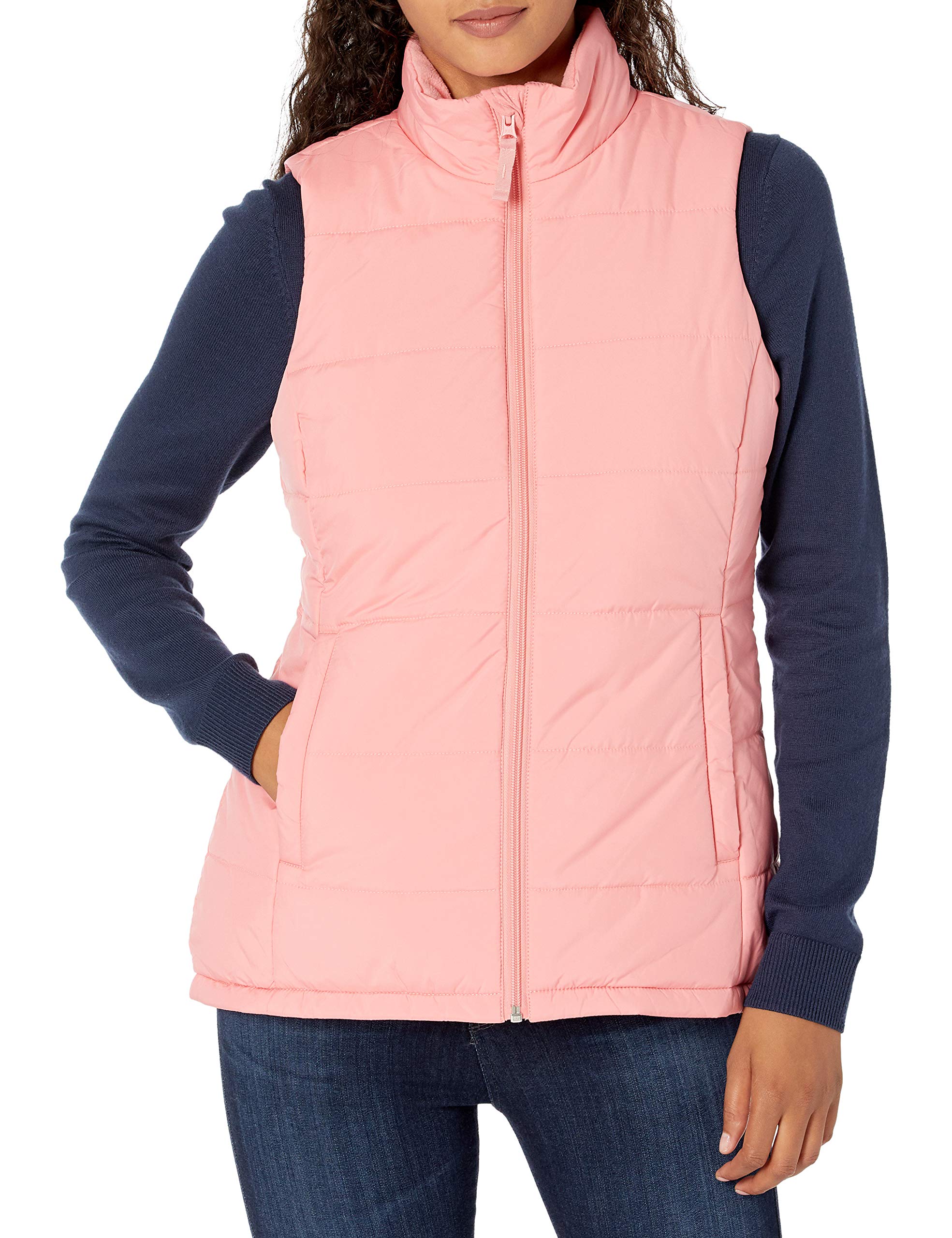 Amazon Essentials Women's Mid-Weight Puffer Vest - Lightweight Quilted Insulated Winter Vest for Outdoor Activities, Hiking & Casual Wear