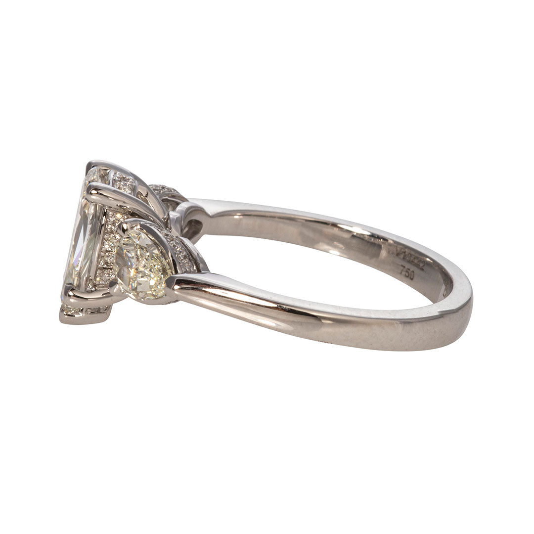1.69ctw L’Amour Crisscut Pear Diamond Three Stone Engagement Ring for Women - Elegant Wedding Proposal, Anniversary Gift & Bridal Jewelry