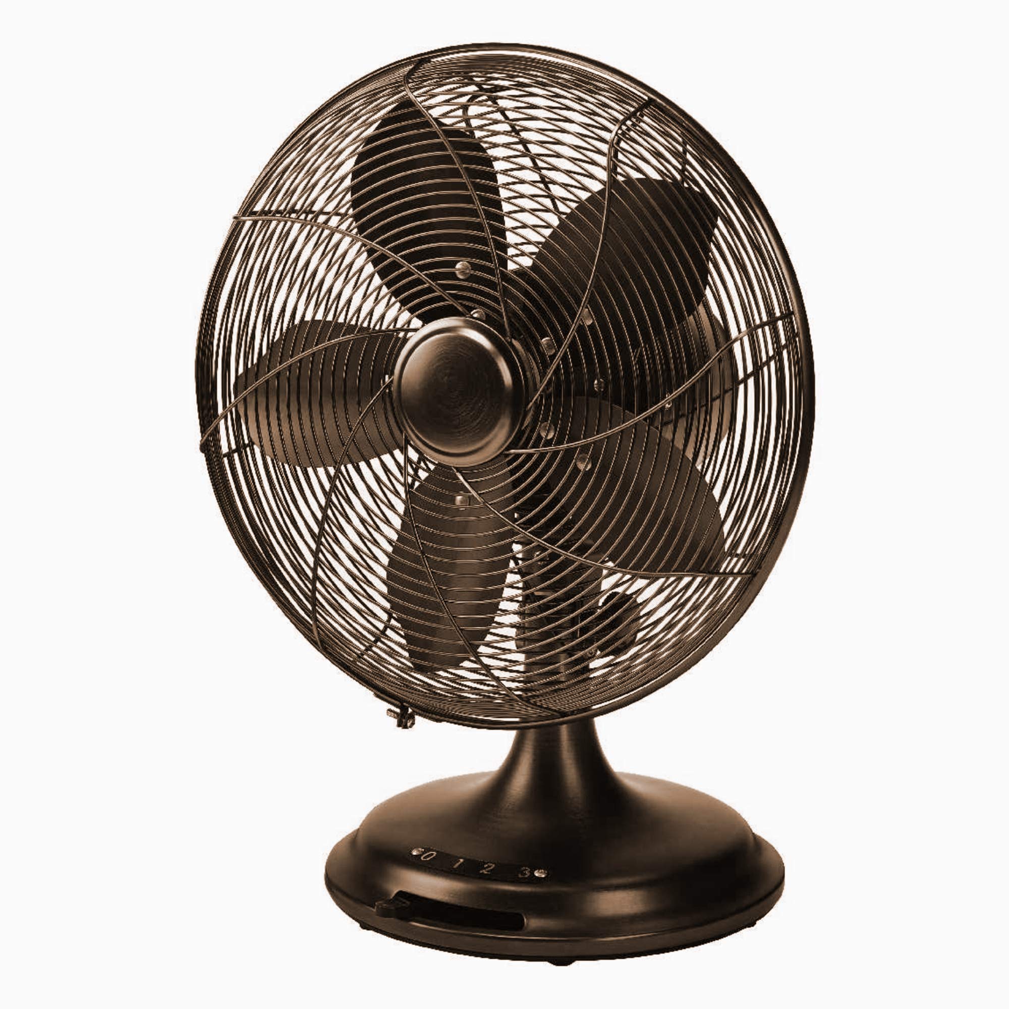Ecohouzng 12 Inch Vintage Desk Fan - Classic Black Retro Office Fan with Quiet Operation | Perfect for Home Office, Bedroom & Dorm Room Cooling