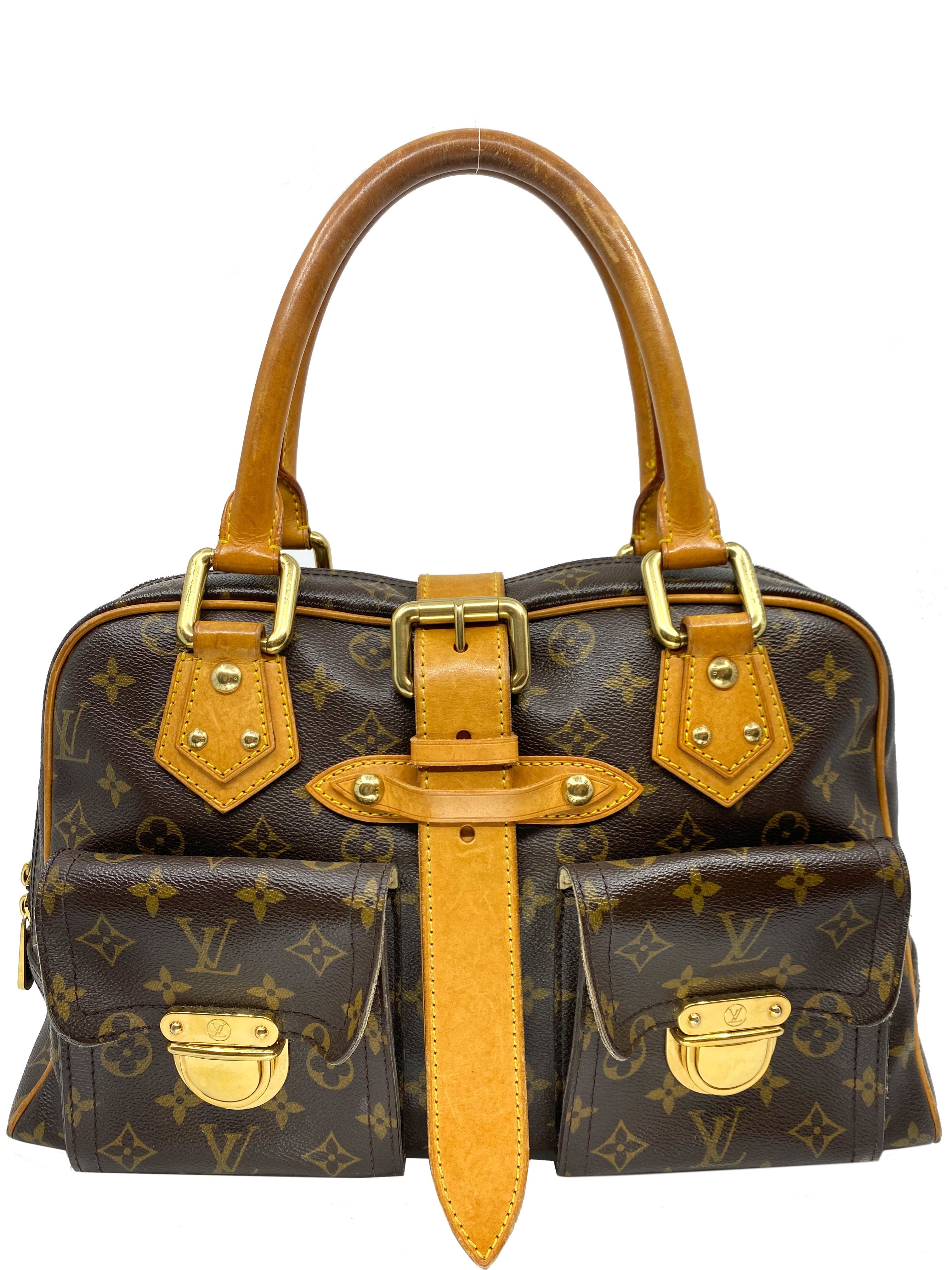 Authentic Louis Vuitton Monogram Canvas Manhattan GM Handbag - Luxury Designer Tote for Women, Perfect for Work, Travel & Everyday Use