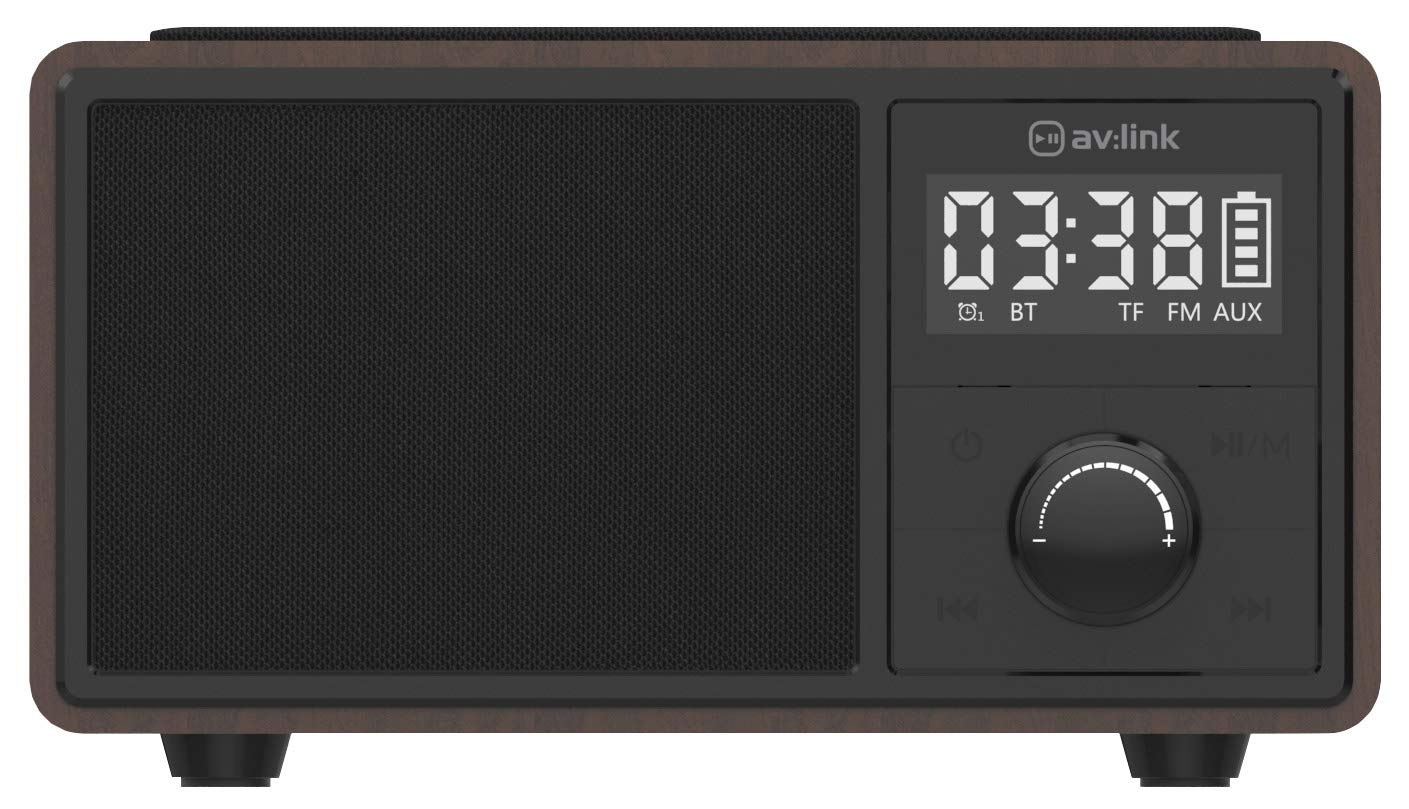 Portable Bluetooth Speaker with Alarm Clock, FM Radio & Wireless Charging - Perfect for Bedroom, Office, and Travel Use