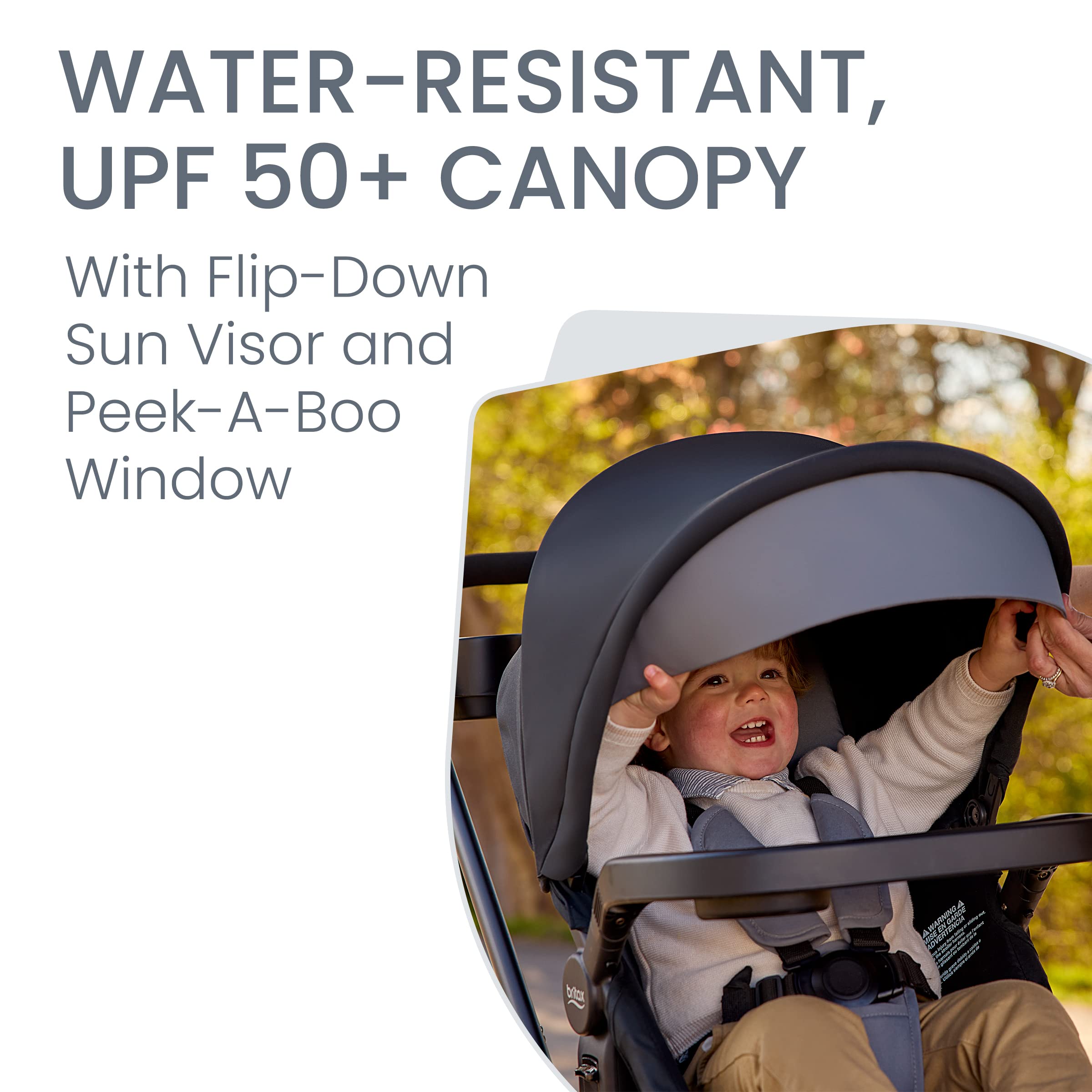 Britax Brook+ Modular Baby Stroller - Ultra-Lightweight Infant & Toddler Travel System with SafeWash Insert, 4 Recline Positions & One-Hand Fold - Graphite Onyx - Perfect for City Walks, Shopping & Air Travel