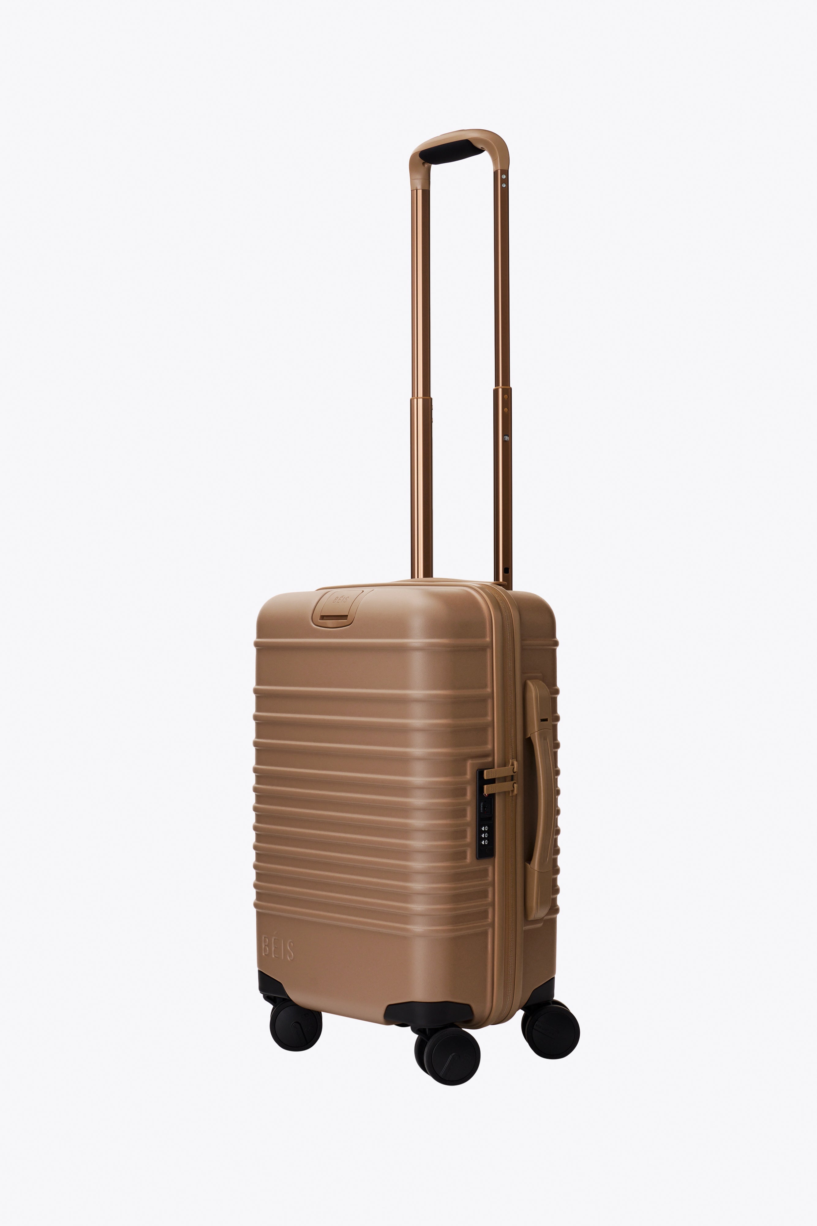Best Small Carry On Roller Bag in Camel Color - Perfect for Air Travel & Weekend Getaways