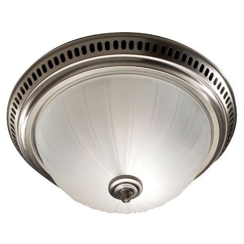 Broan 741SN Satin Nickel Ceiling Mount Bathroom Exhaust Fan with Light - Quiet Ventilation & Lighting for Bathrooms, Kitchens & Laundry Rooms