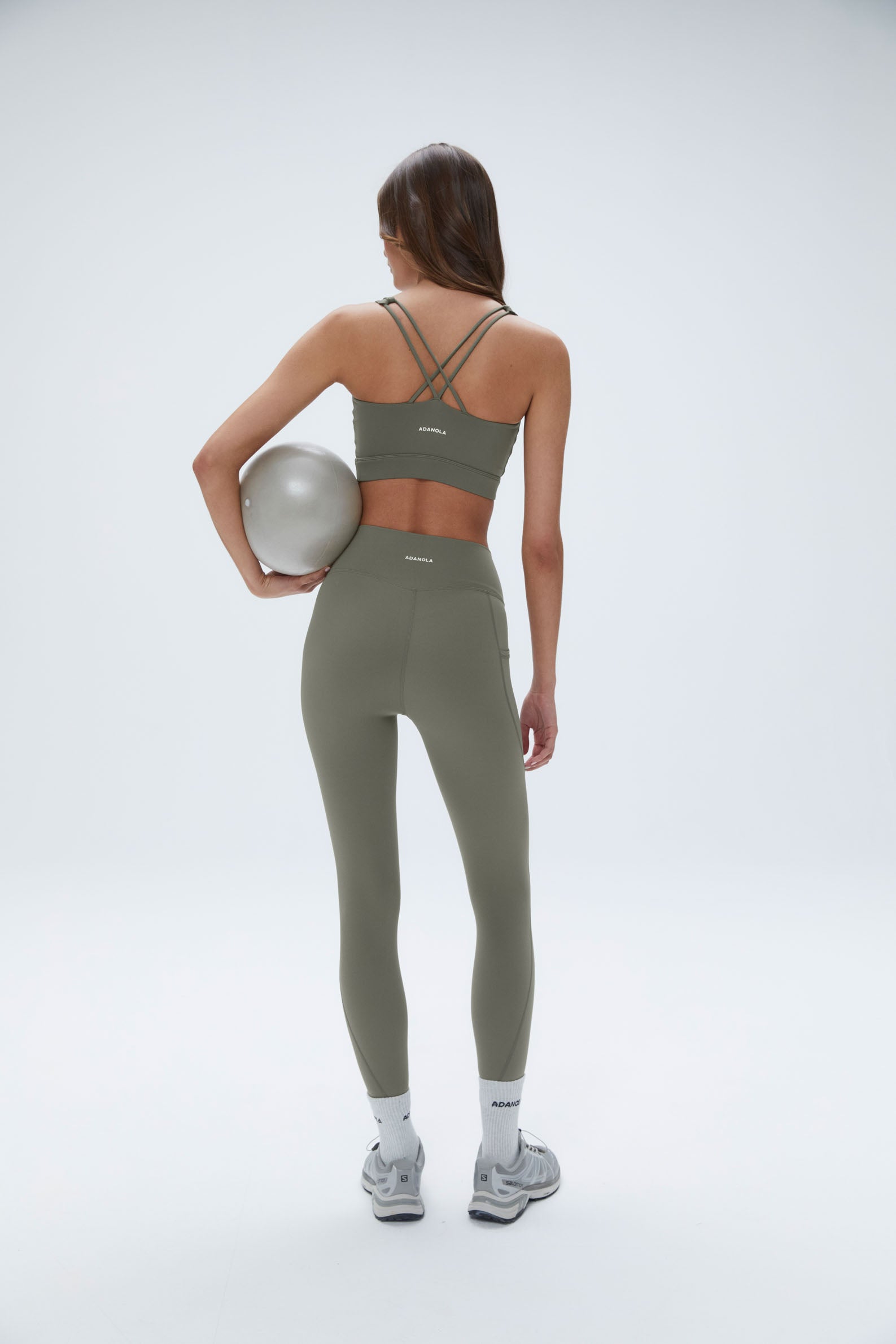 Ultimate Pocket Leggings for Women - High Waisted Yoga Pants with Pockets - Olive Green - Comfortable Workout & Lounge Wear for Running, Gym, Travel & Everyday Use