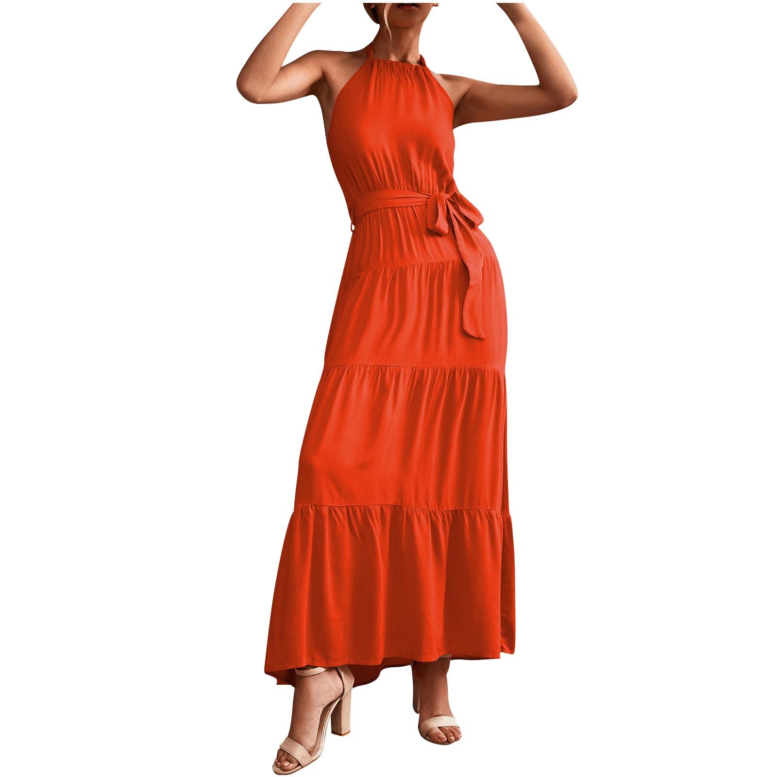 Sexy Halter Swim Dress for Women - Long Casual Beach Bathing Suit, Summer Swimwear 2024 | Perfect for Pool Parties, Beach Vacations & Tropical Getaways