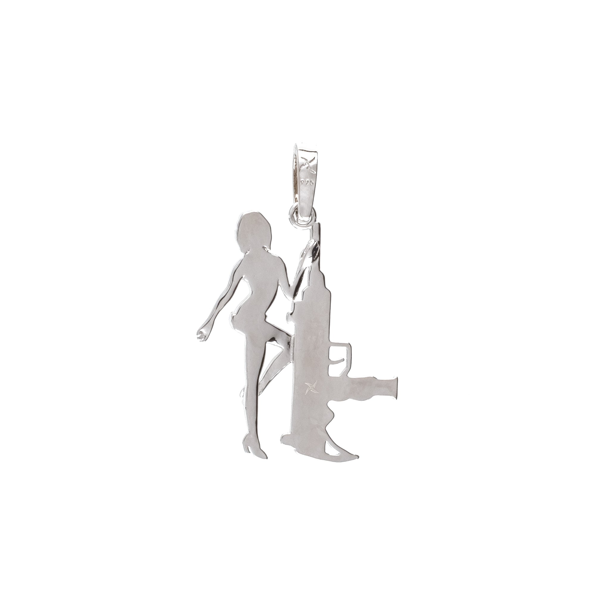 925 Sterling Silver Pin Up Pendant Necklace - Vintage Inspired Jewelry for Women - Perfect for Parties, Date Nights & Retro Fashion Lovers