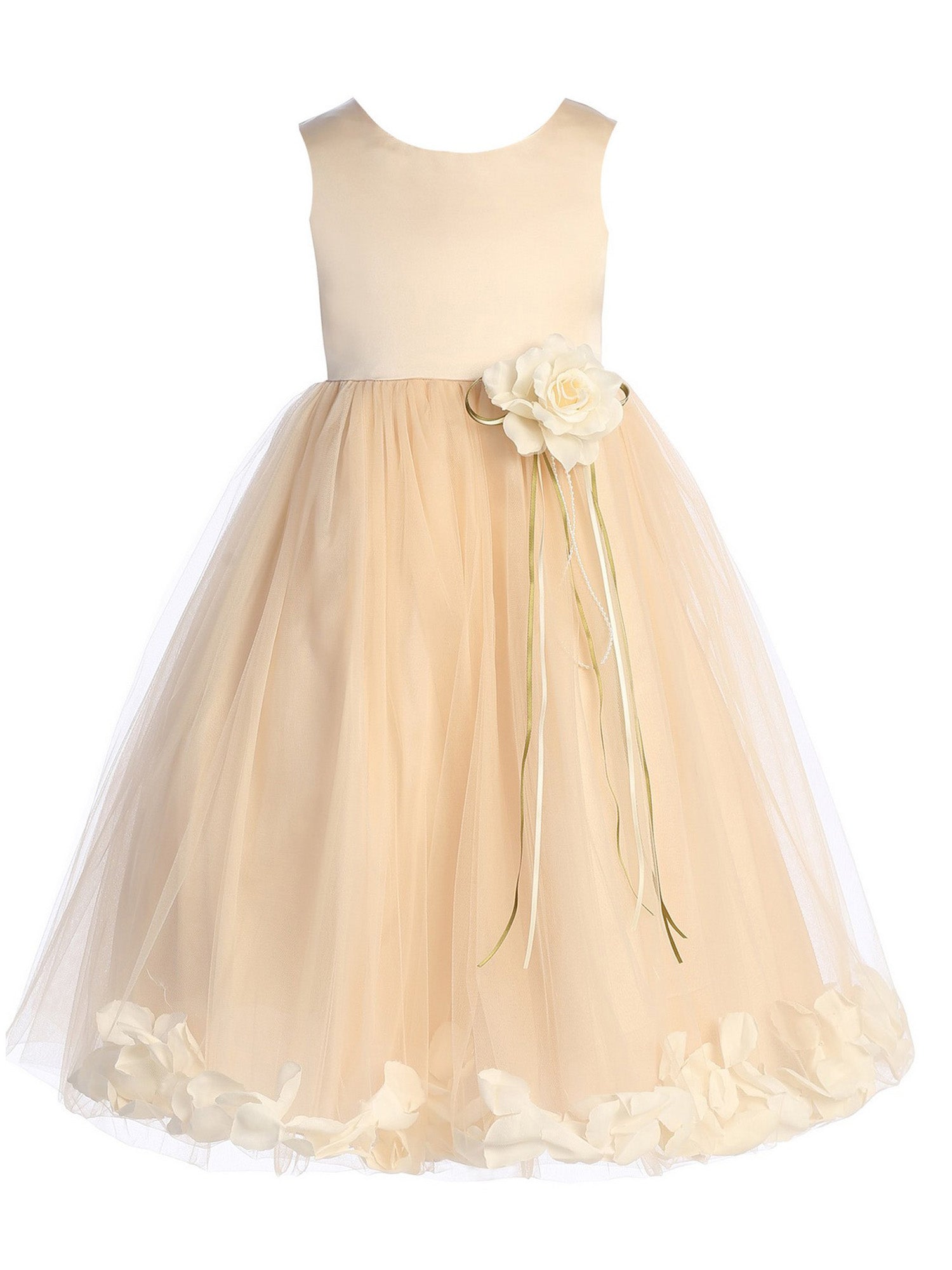 Plus Size Blush Satin Dress for Women - Petal Neckline Formal Gown Without Sash (Sizes 16.5-20.5) | Perfect for Weddings, Prom & Special Occasions
