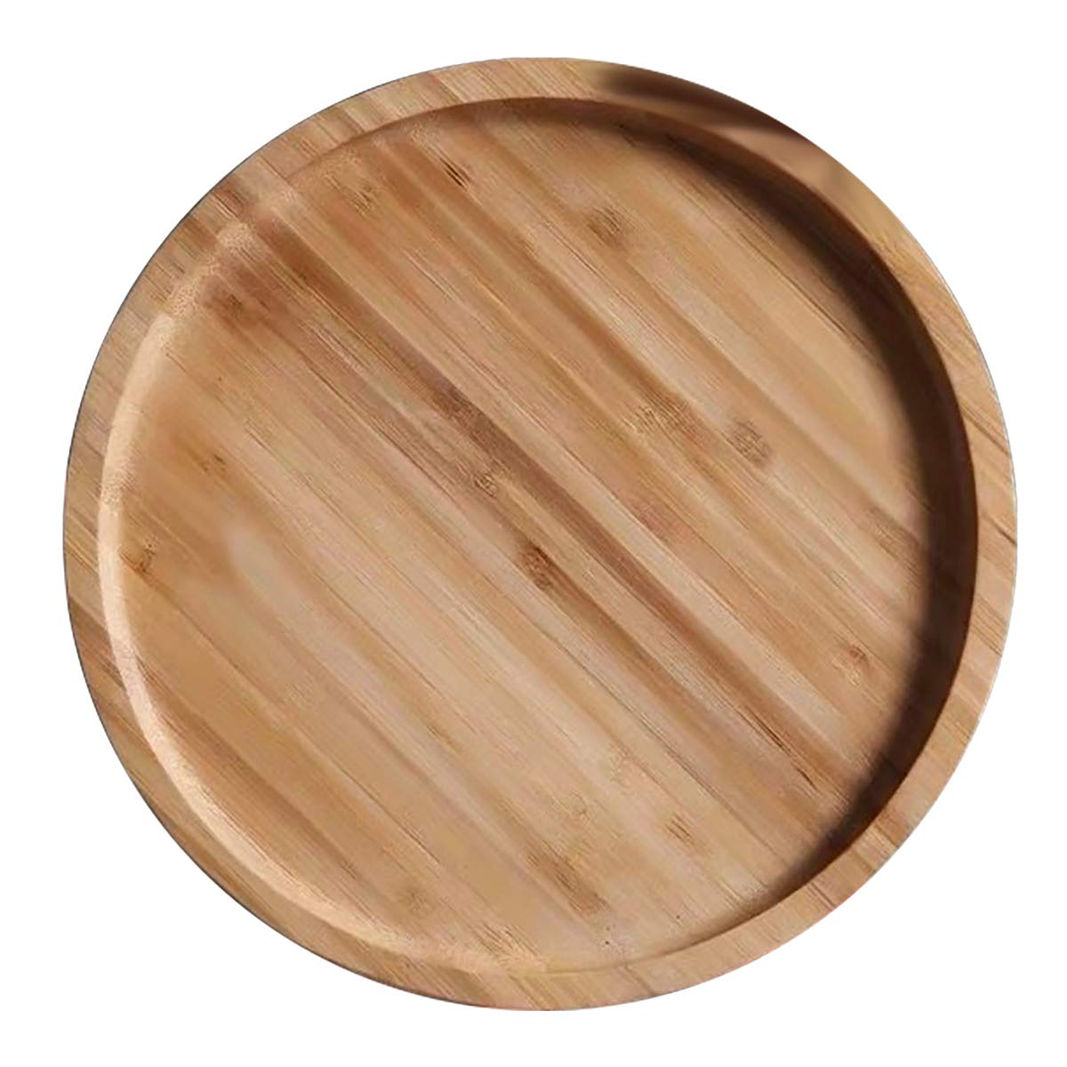 LKXHarleya Round Wooden Serving Tray - Natural Acacia Wood Tray Set for Party, Cheese, Fruit & Appetizers | Handcrafted Wooden Platter for Salad, Cookies & Charcuterie | Perfect for Dining, Entertaining & Home Decor