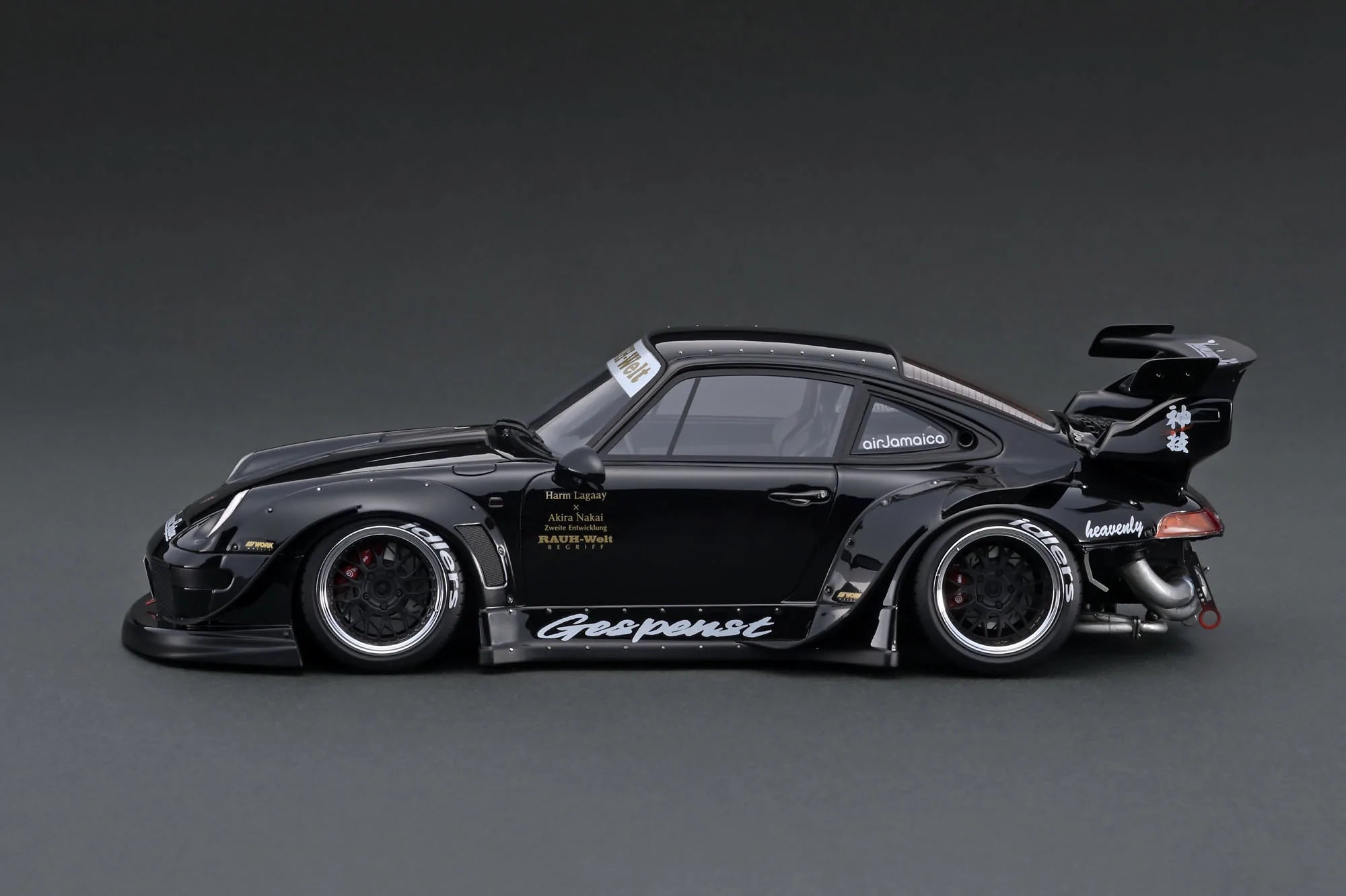 1:18 Scale Porsche 993 RWB Diecast Model Car - Black Collectible Toy for Adults | Perfect for Display, Racing Enthusiasts & Car Lovers
