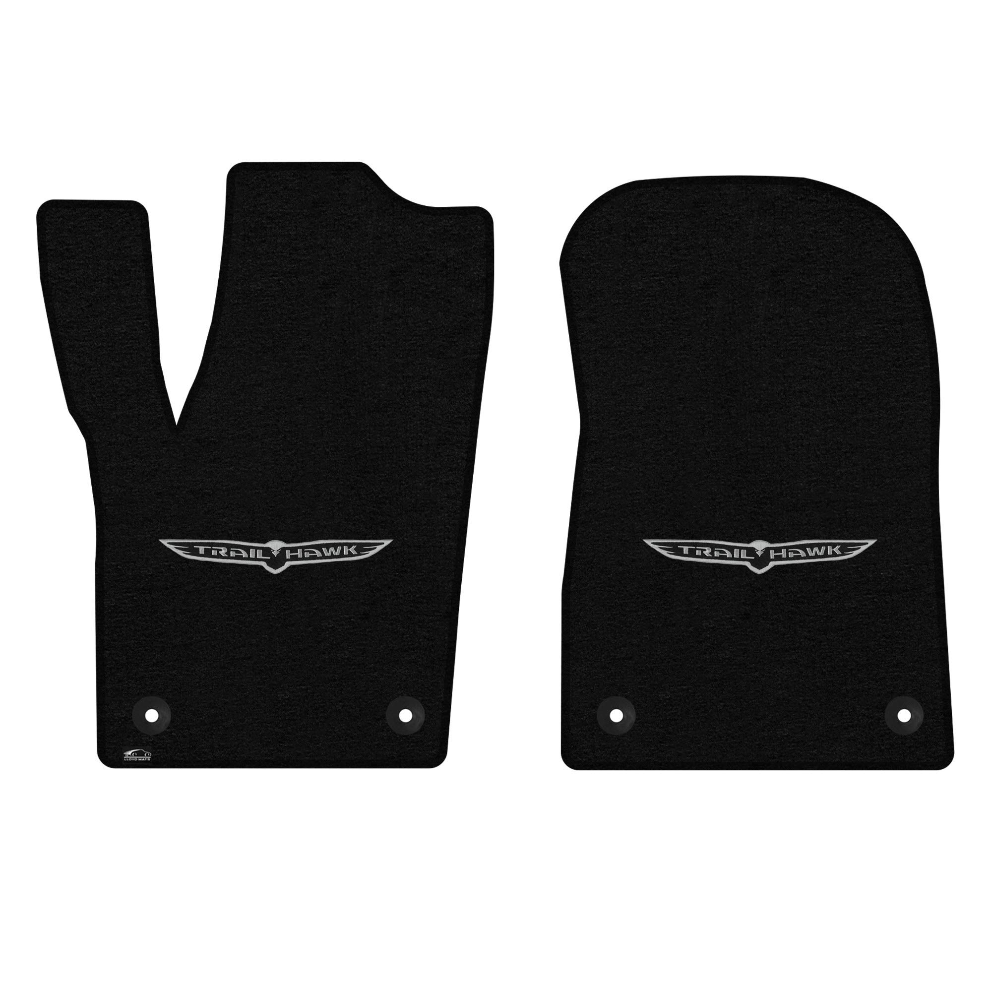 Premium Custom-Fit Carpeted Floor Mats for Jeep Grand Cherokee 2017-2019 - Black 2PC TrailHawk Edition | Luxury Car Floor Liners for All-Weather Protection & Enhanced Interior Style