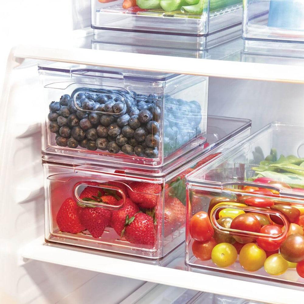 iDesign Small Berry Container - Airtight Food Storage for Fresh Berries, Fruits & Snacks - Perfect for Refrigerator, Pantry & On-the-Go Use