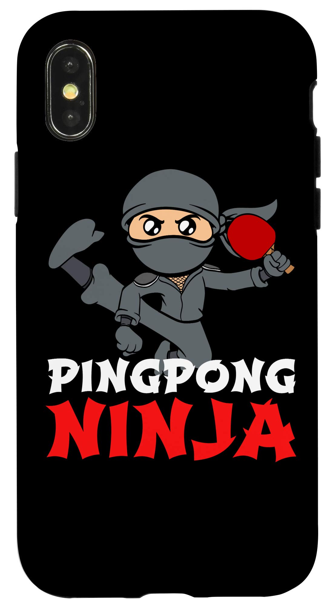 iPhone X/XS Pingpong Ninja Table Tennis Case - Protective Phone Cover for Sports & Gaming Enthusiasts - Perfect for Table Tennis Matches & Casual Play