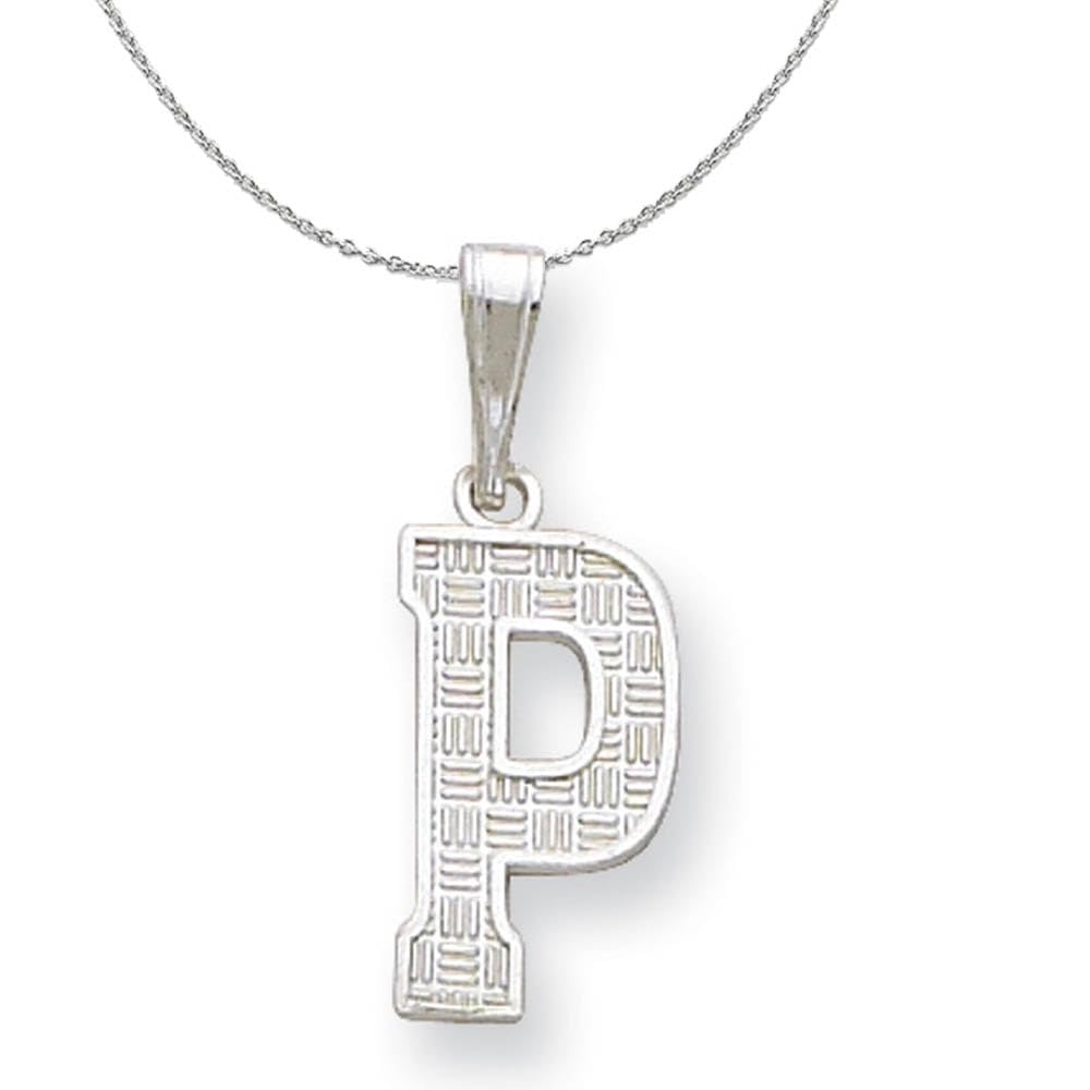 Sterling Silver Initial P Necklace - Sami Collection for Gifts & Everyday Wear