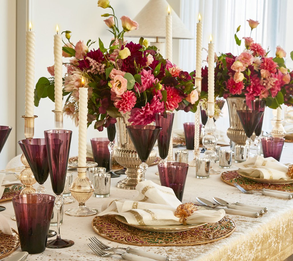 Premium Amethyst Daphne Wine Glasses Set of 4 - Elegant Stemware for Red Wine, White Wine & Champagne - Perfect for Dinner Parties, Weddings & Home Entertaining