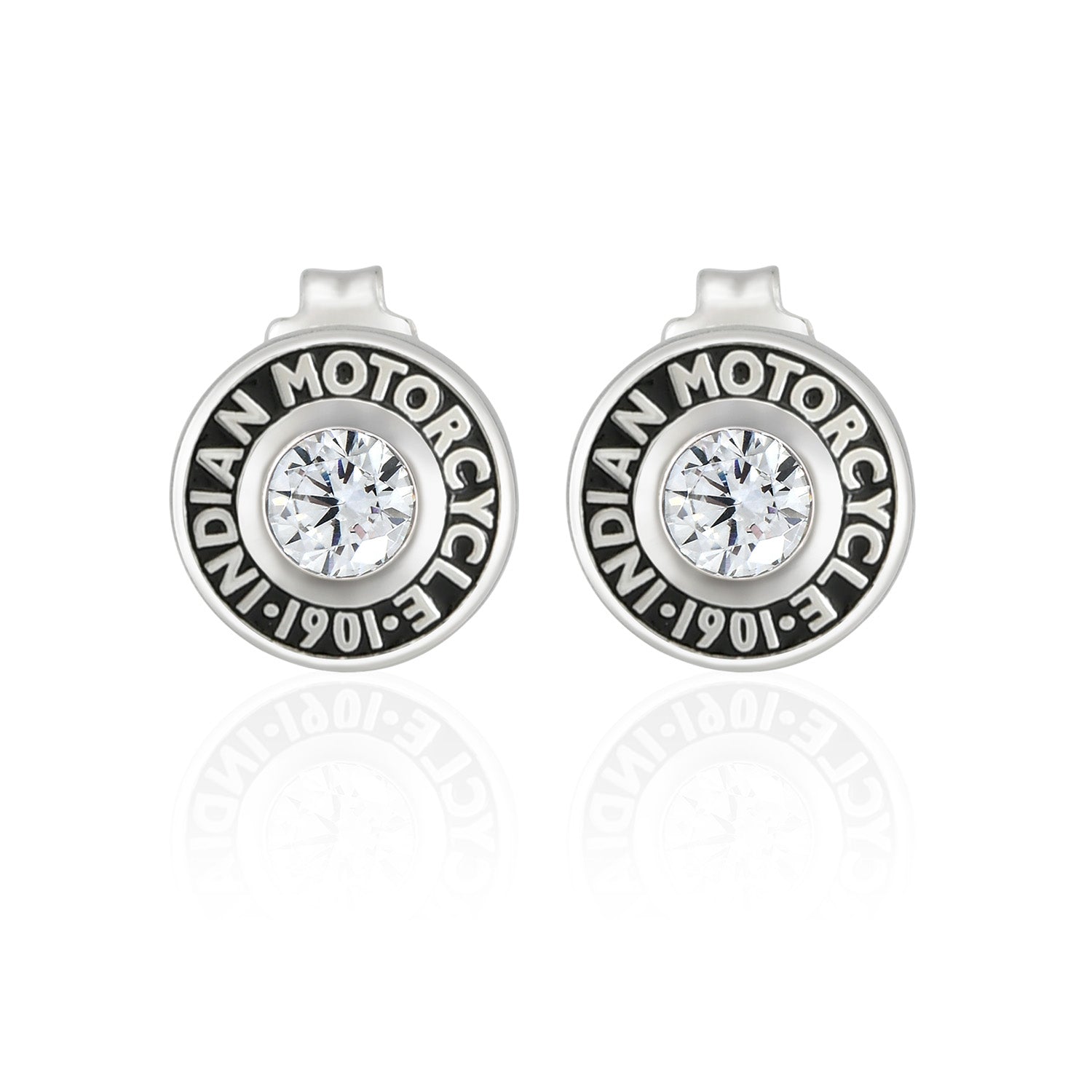 Rivet & White Stone Post Earrings for Women - Minimalist Stud Earrings for Everyday Wear | Perfect for Work, Parties & Gifting