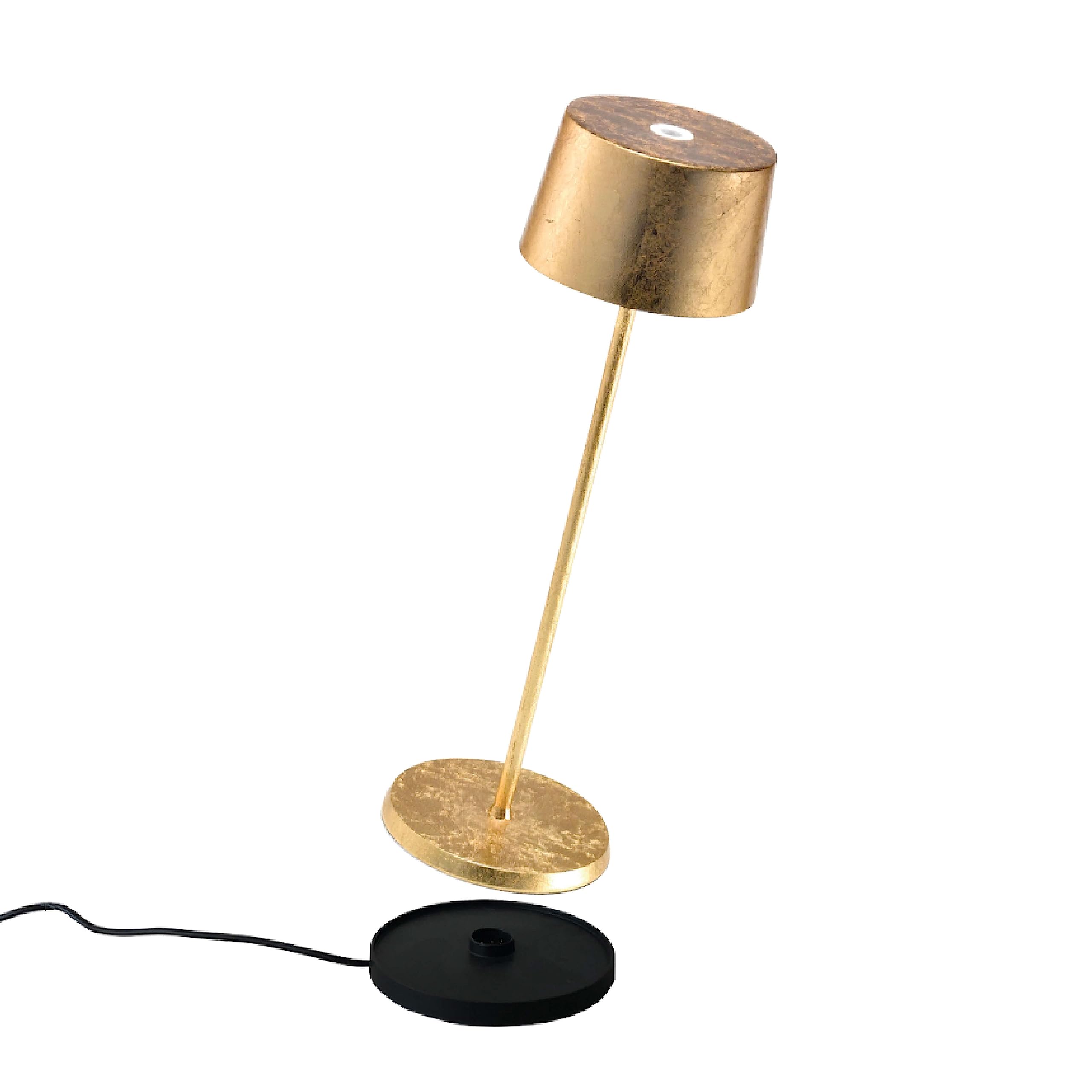 Olivia Pro Golden Leaf Lamp - Portable Rechargeable Touch Control Table Lamp, 2700-3000K Dimmable LED Light, 35cm Height for Living Room, Bedroom & Outdoor Use | Perfect for Reading, Camping & Home Decor