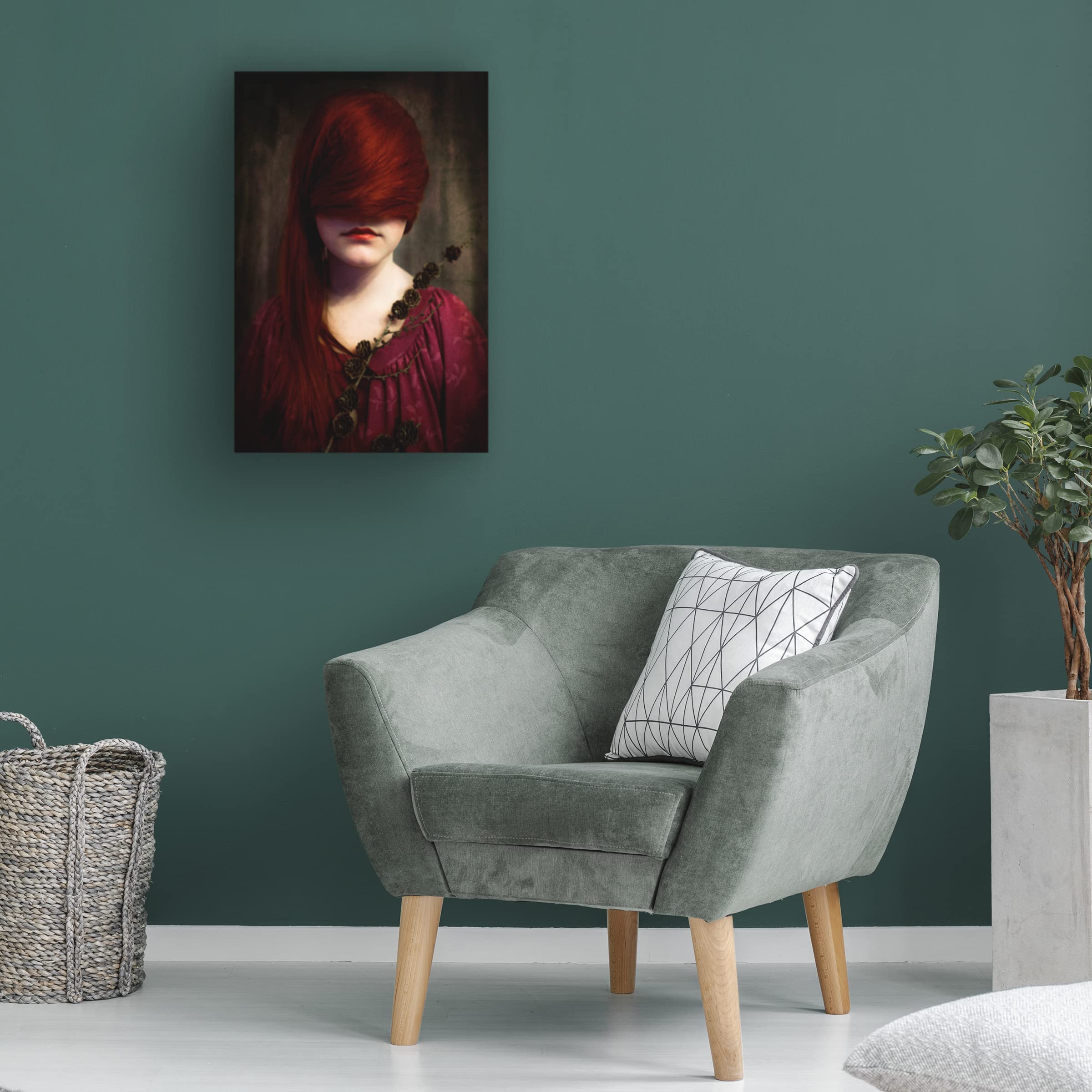 Trademark Fine Art 'Redhead' Canvas Wall Art Print by Jorun Larsen - Modern Home Decor for Living Room, Bedroom & Office