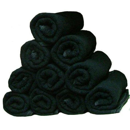 Premium Black Salon Towels - Soft & Absorbent Hair Styling Towels for Salons, Spas & Home Use