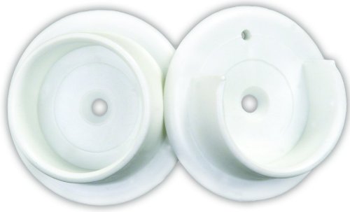 JR Products 20535 Closet Pole Socket Set - Heavy Duty White Closet Rod Bracket for Wardrobe Organization - Perfect for Bedroom Closets, Walk-in Closets and Storage Spaces