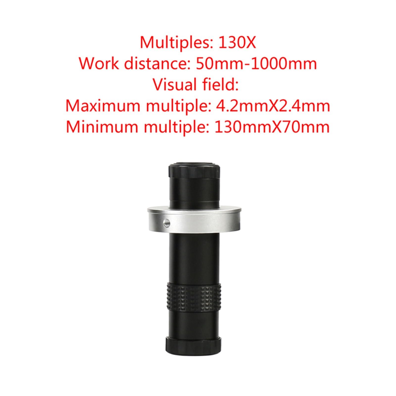 48MP 4K/1080P HDMI USB Industrial Microscope Camera with 1X-130X Zoom, C-Mount Lens & Remote Control for Digital Imaging - Perfect for PCB Inspection, Jewelry Appraisal & Scientific Research (37cm Full Set)