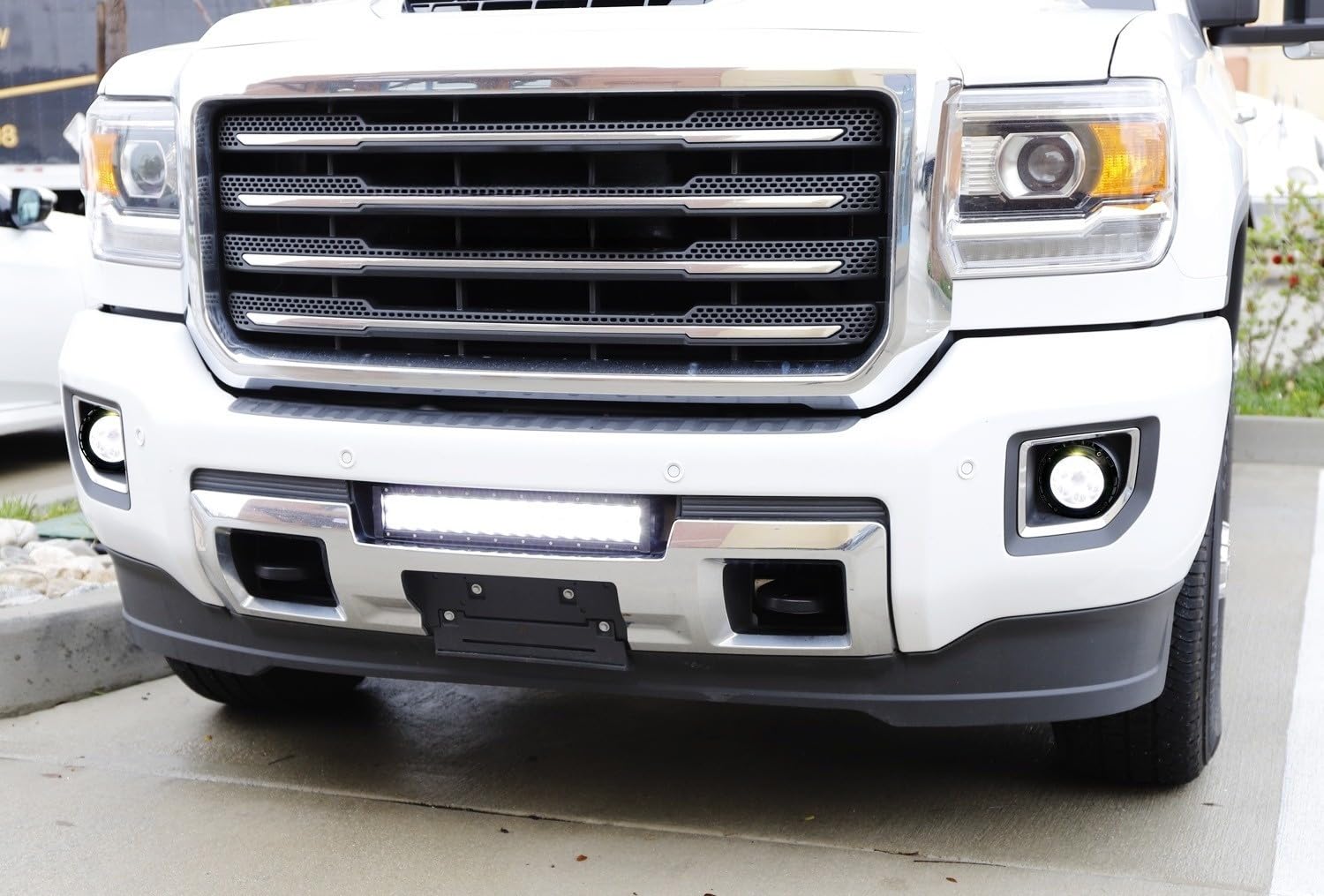 Super Bright 30W LED Fog Lights for 2015-2019 GMC Sierra 2500HD/3500HD - High Power Projector Lens with Fog Bezel Covers, Relay Wires & On/Off Switch | Enhanced Visibility for Off-Road, Night Driving & Inclement Weather Conditions