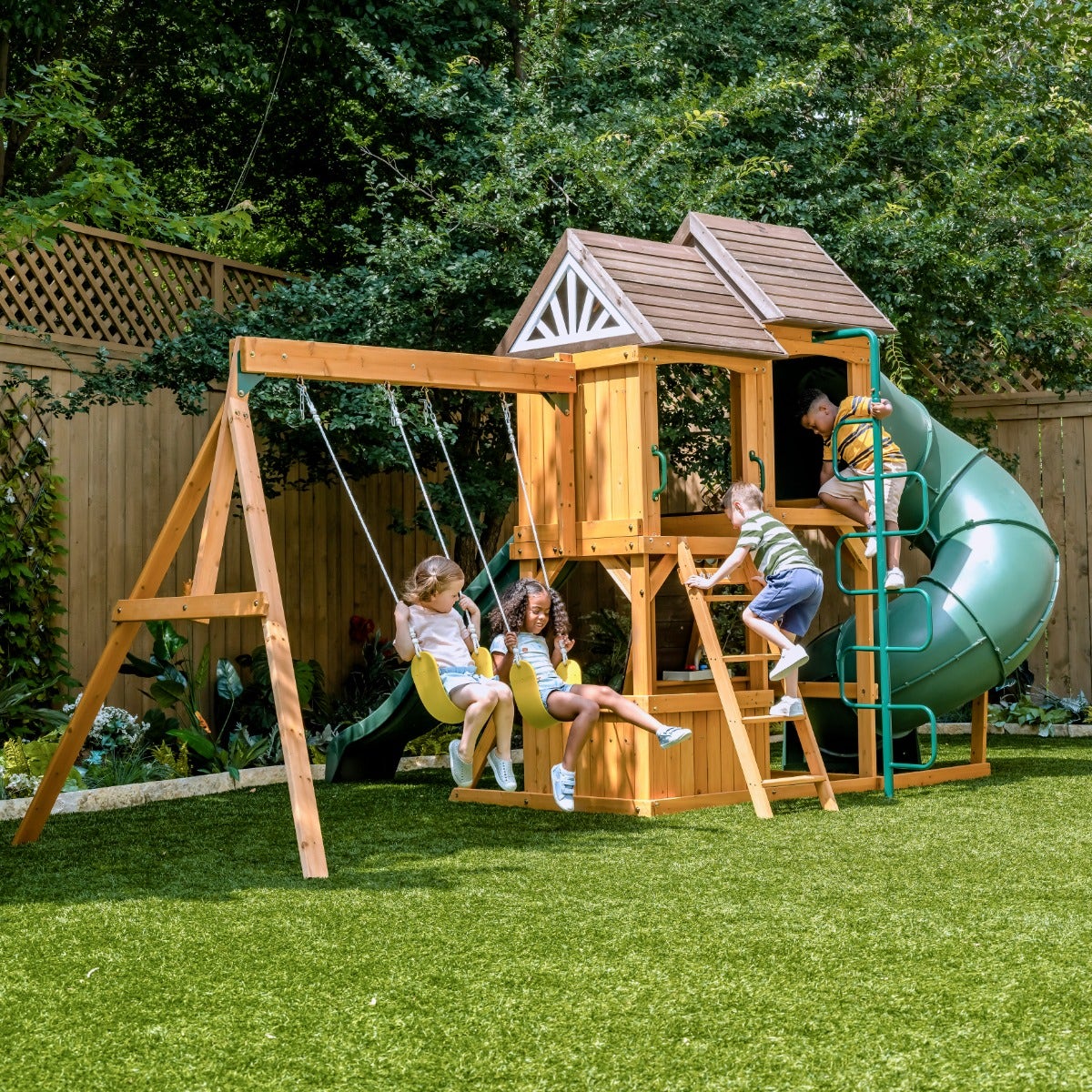 Laurel Retreat Swing Set - Easy Assembly & Installation Available | Perfect for Backyard, Garden & Outdoor Play