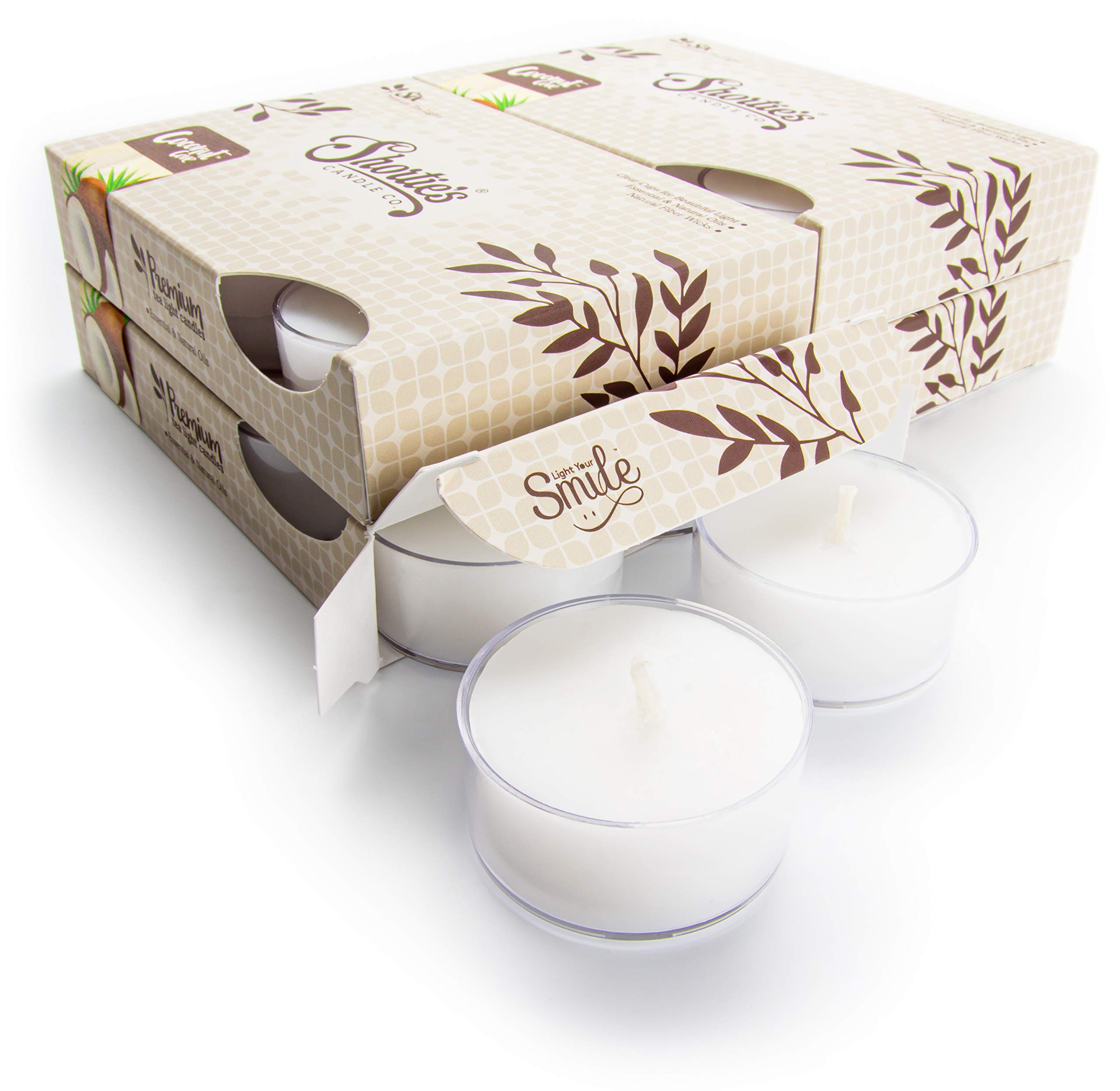 Premium Scented Tealight Candles Bulk Pack - 24 White Highly Fragrant Tea Lights - Fruit & Berry Collection - Made in USA - Perfect for Romantic Dinners, Spa Relaxation & Home Decor