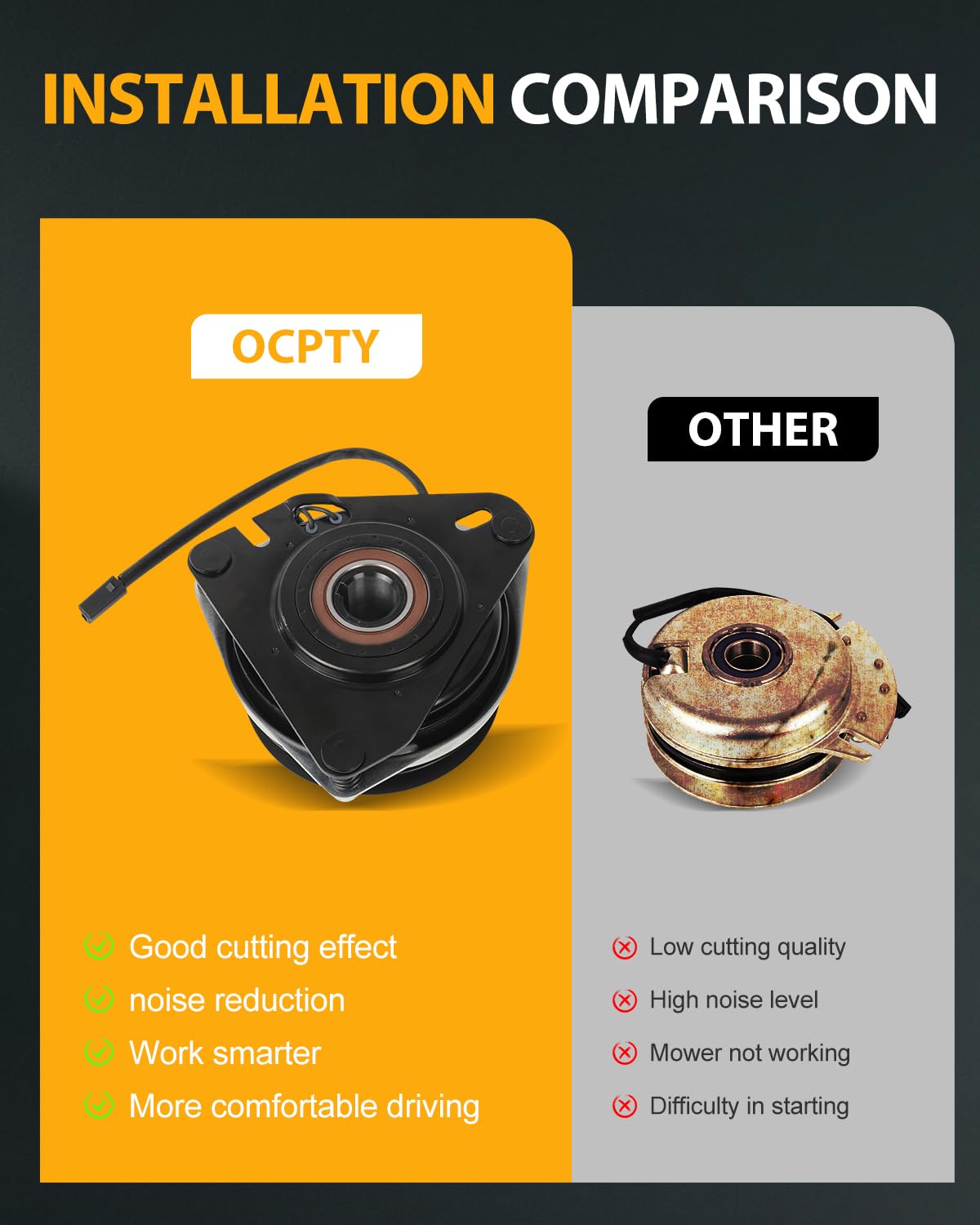OCPTY Electric Power Take Off (PTO) Clutch 5023100 - High Quality Upgraded Aftermarket Replacement for Ferris, Simplicity & Snapper Mowers (Fits Models 5023100, 5023100SM, 51110100) - Perfect for Lawn Maintenance & Commercial Landscaping