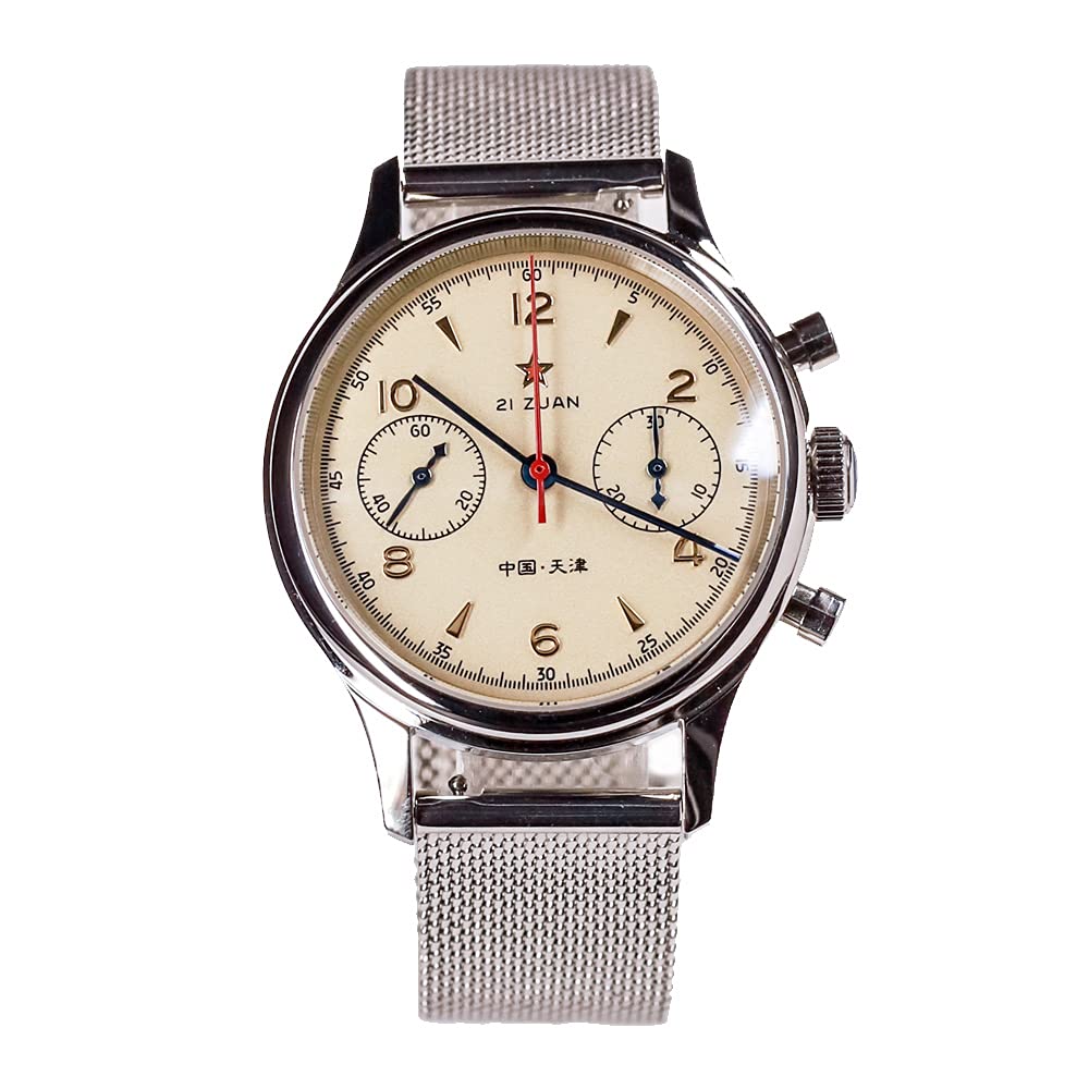 Original Seagull ST1901 Movement Men's Mechanical Watch - 38mm/40mm Stainless Steel Chronograph, Sapphire Crystal, Waterproof Military Pilot Watch for Men | Perfect for Gifts, Business, Formal Events & Outdoor Adventures