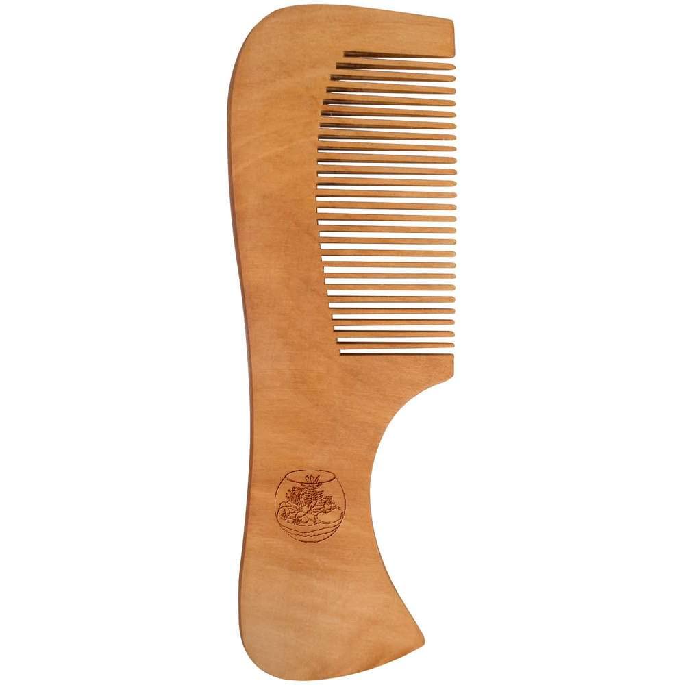 Handmade Wooden Comb for Succulent Terrarium - Natural Hair Styling Tool for Women & Men - Perfect for Gifts, Home Decor, and DIY Plant Projects (HA00043243)