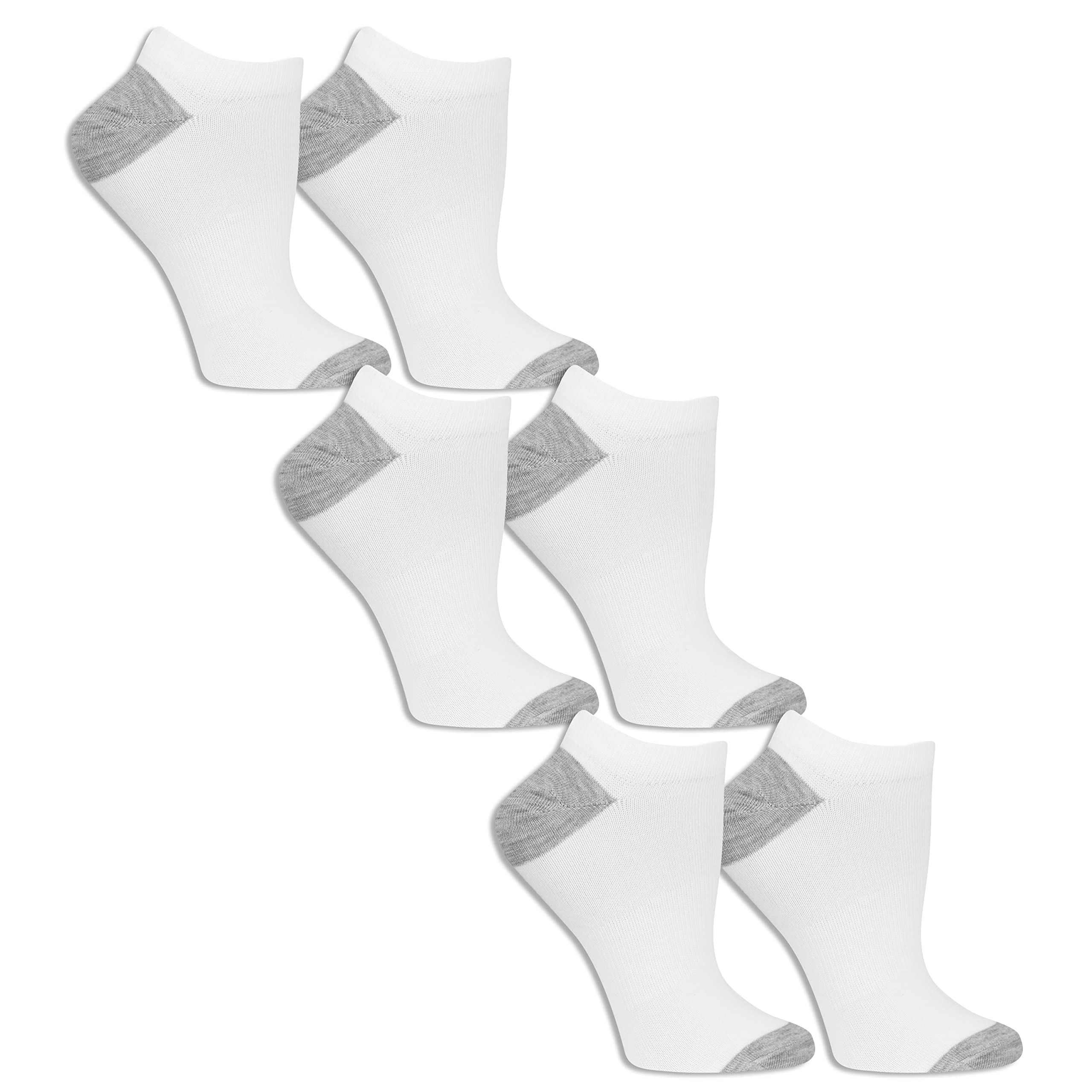 Fruit of the Loom Women's Cushioned Crew Socks 6-Pack - Soft Cotton Comfort Socks for Everyday Wear - Perfect for Work, Gym & Casual Outfits