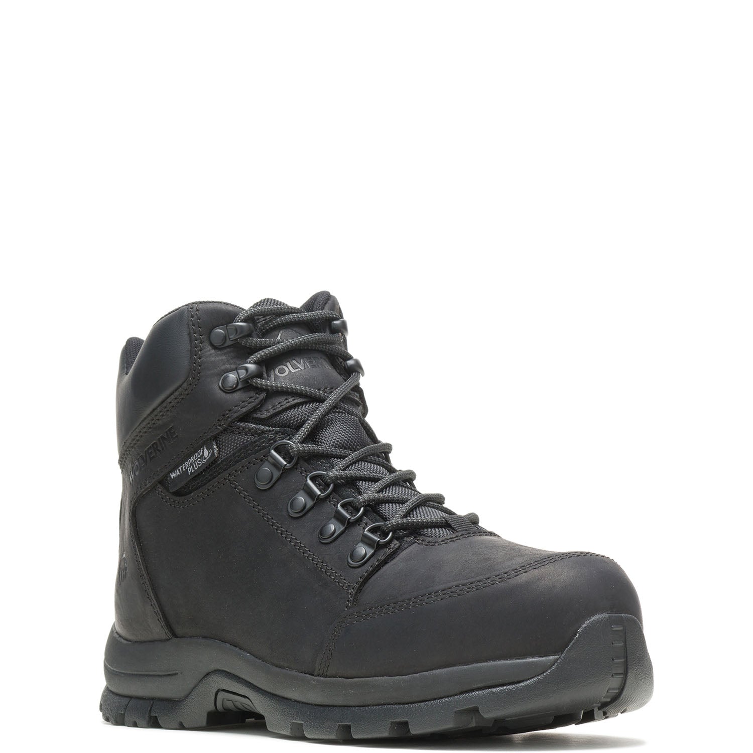 Grayson Men's Waterproof Steel Toe Mid Work Boots - Black - Heavy Duty Safety Shoes for Construction, Warehouse & Outdoor Work