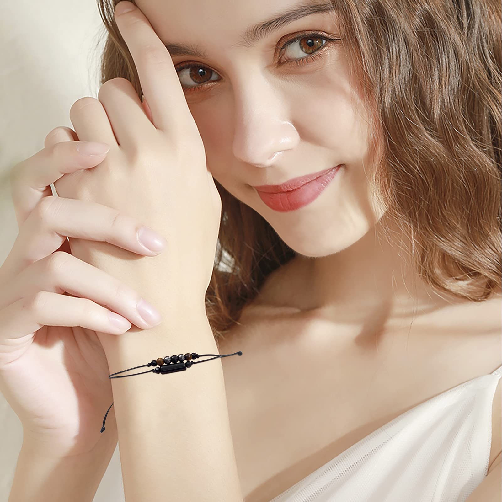 Black Obsidian Protection Bracelet for Women - Empath & Energy Healing, Anxiety Relief, Stress Calming, Luck & Wish Bracelet - Reiki Gift for Spiritual Wellness & Daily Wear