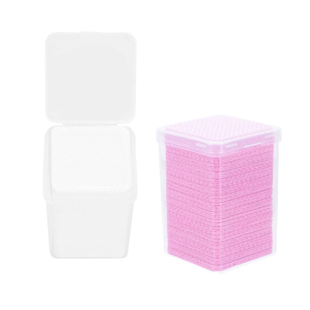 2 Pack Eyelash & Nail Cleaning Pads - Lint-Free Glue & Gel Remover Wipes for Eyelash Extensions & Nail Art - Perfect for Salon, Home Use & Travel