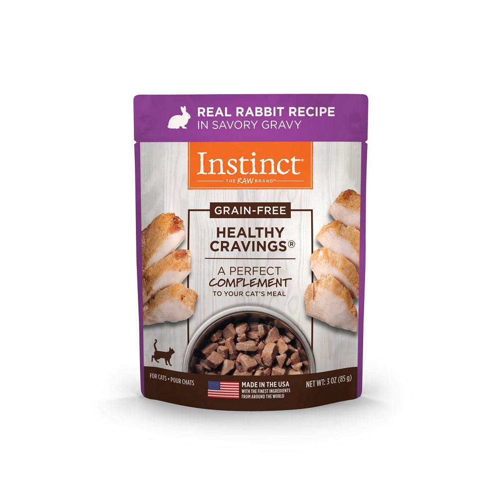 Grain-Free Rabbit Recipe Cat Food Pouch - Healthy & Natural Wet Cat Food for Sensitive Stomachs - Perfect for Indoor Cats & Picky Eaters