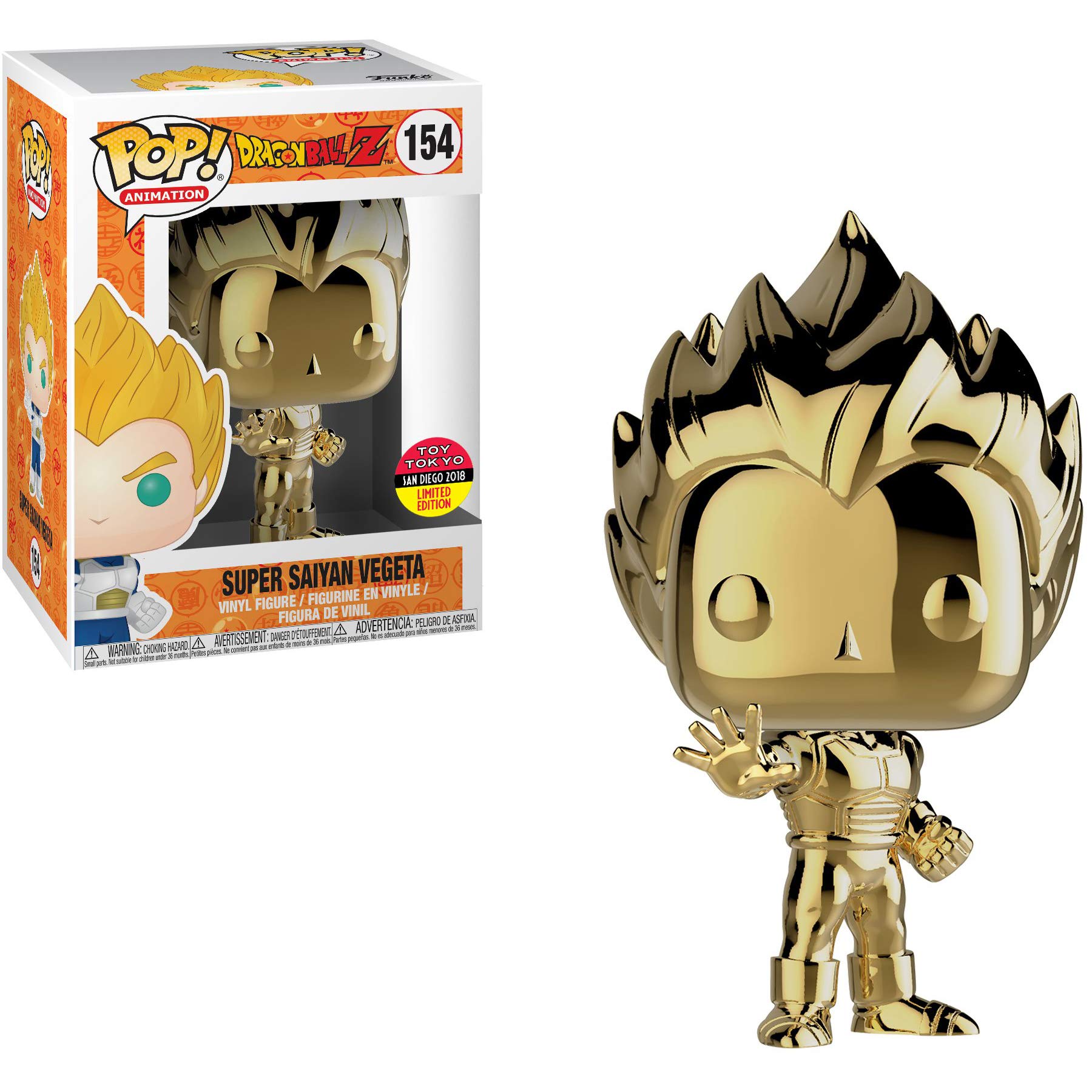 Dragon Ball Z Super Saiyan Vegeta #154 Pop Vinyl Figure - Anime Collectible for Fans, Display & Gifts