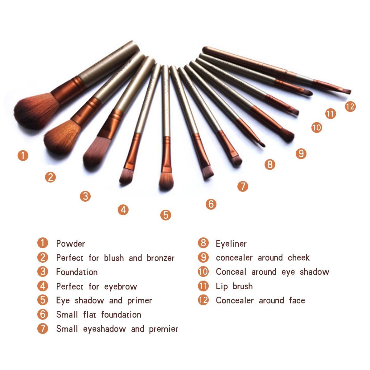 Miss Hot Counter Cream Face Shade 15 Color Concealer with 12-Piece Makeup Brush Set - Full Coverage Foundation for Flawless Skin, Perfect for Daily Makeup & Professional Beauty Looks