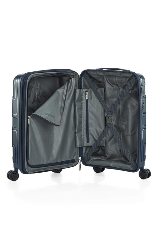 American Tourister Light Max 55cm Small Cabin Luggage - Navy Blue Carry-On Suitcase for Business Travel & Weekend Getaways