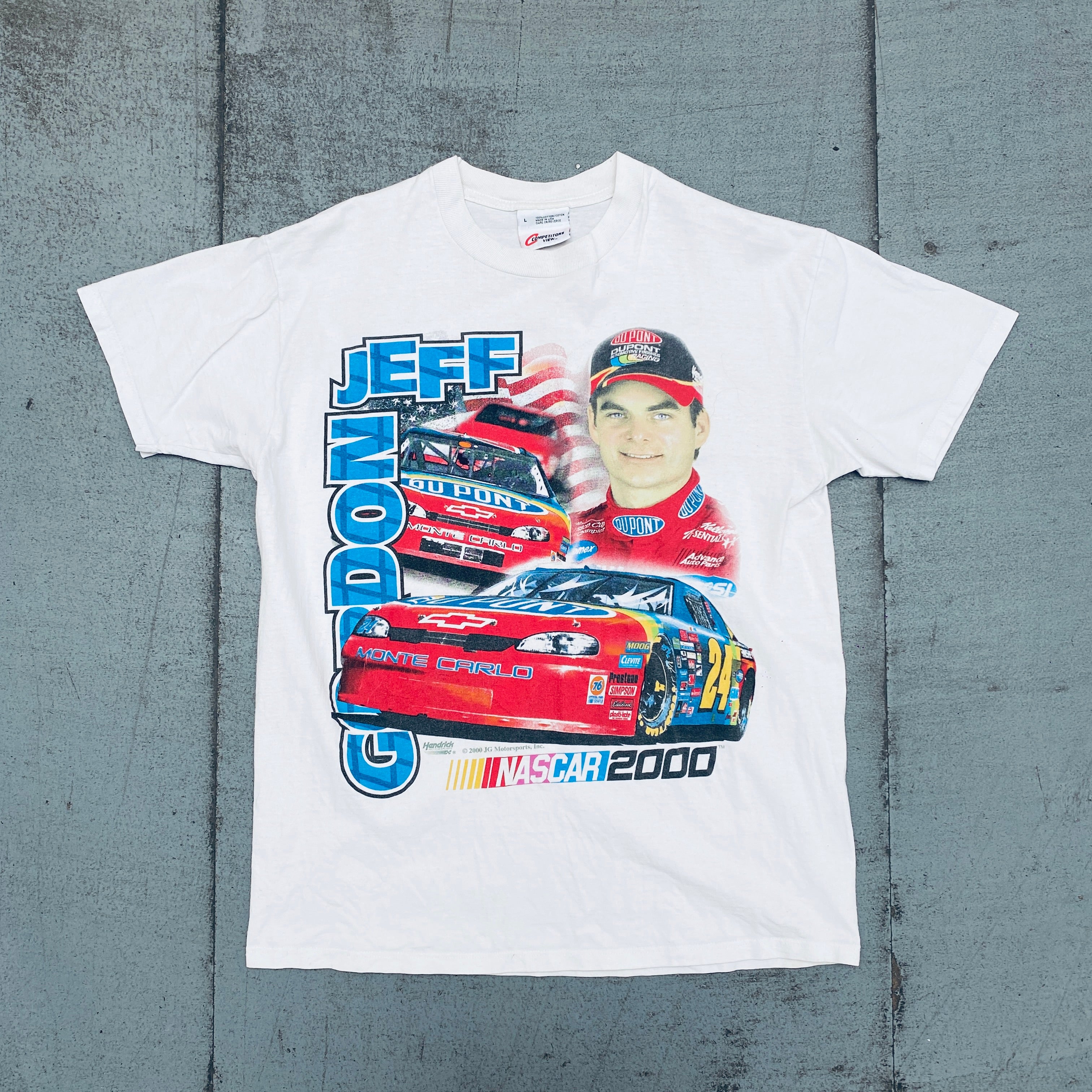 Jeff Gordon NASCAR 2000 Competitors View T-Shirt (Medium/Large) - Vintage Racing Fan Apparel for Men & Women - Perfect for Race Day, Collectors, and NASCAR Enthusiasts