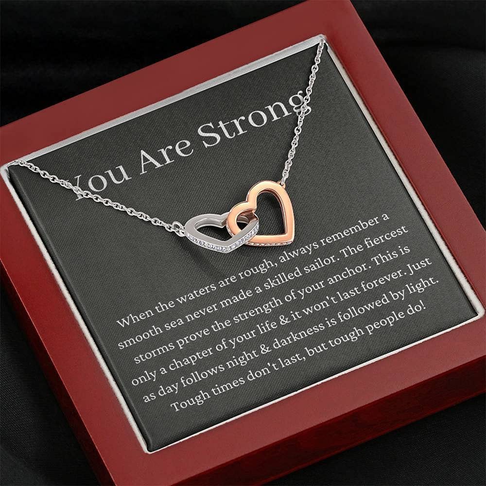 Personalized Interlocking Hearts Gift - Inspirational Get Well, Breakup, Divorce & Encouragement Present for Women & Men | Thoughtful Sympathy, Cheer Up & Recovery Gift for Loved Ones | Perfect for Anniversaries, Hospital Visits & Difficult Times